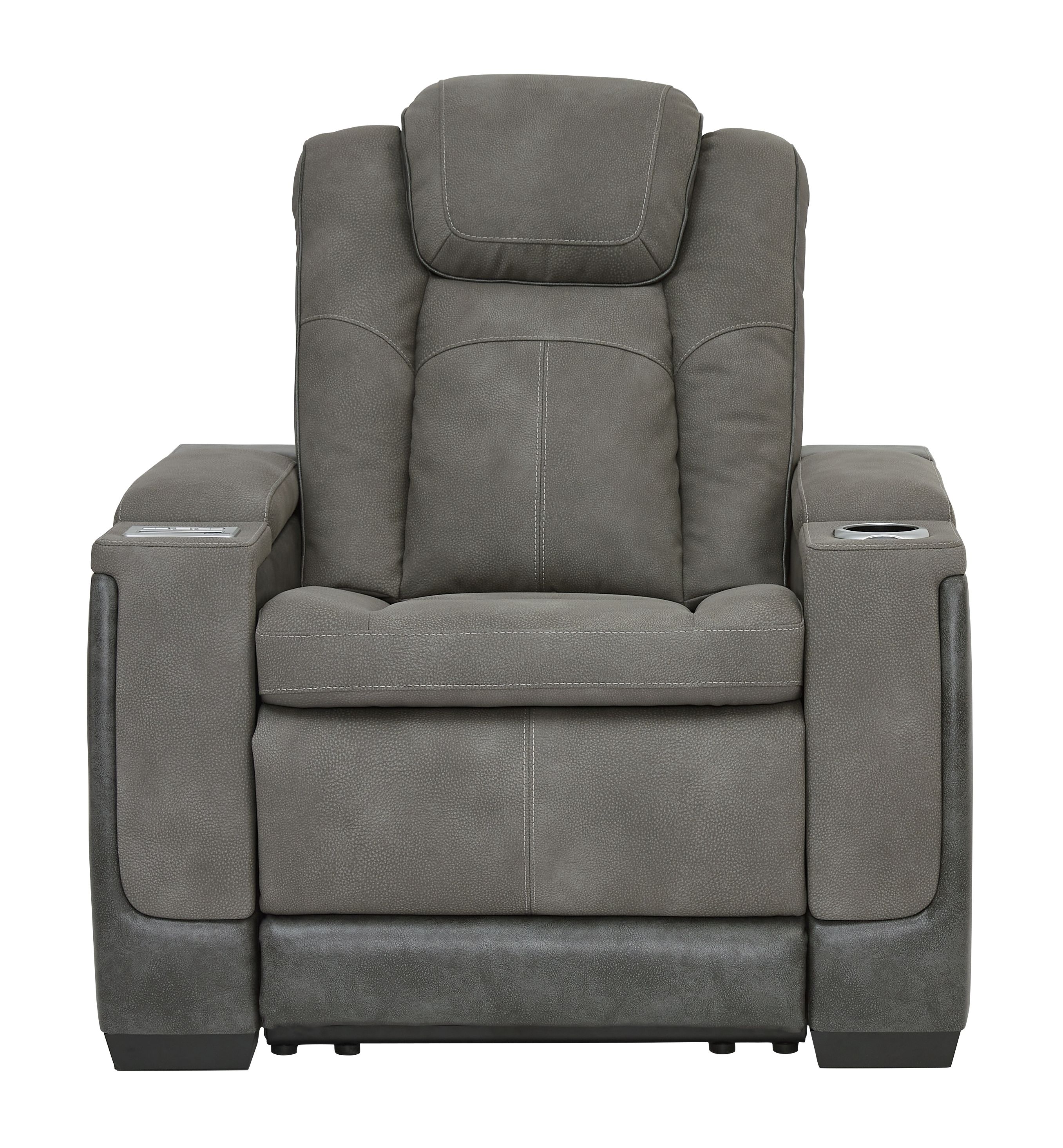 Ashley Furniture Next-Gen Durapella - Power Recliner/Headrest - Slate - Image 4