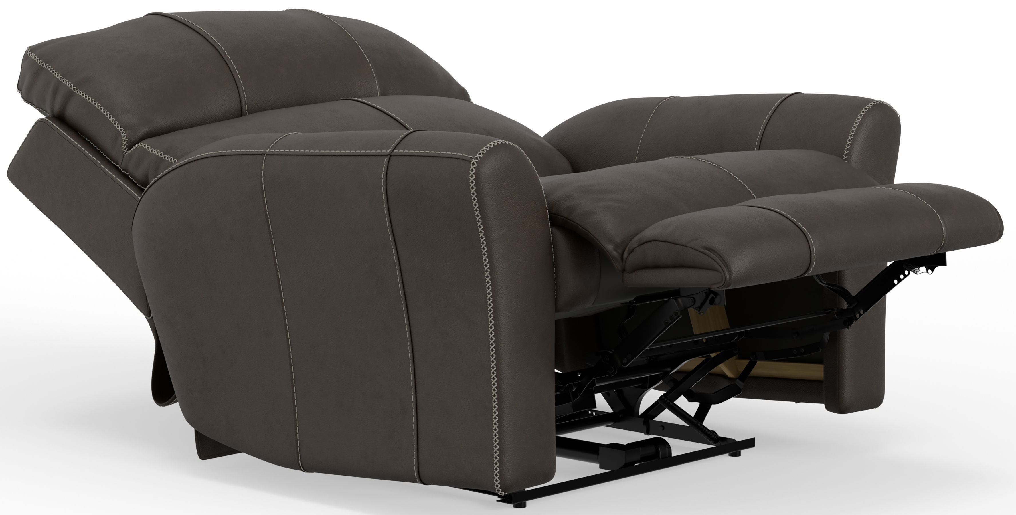 Fredda - Italian Leather Match Power Zero Gravity Recliner With Power Adjustable Headrest - Coffee