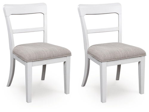 Greddinton - Upholstered Dining Side Chair (Set of 2) - White, white