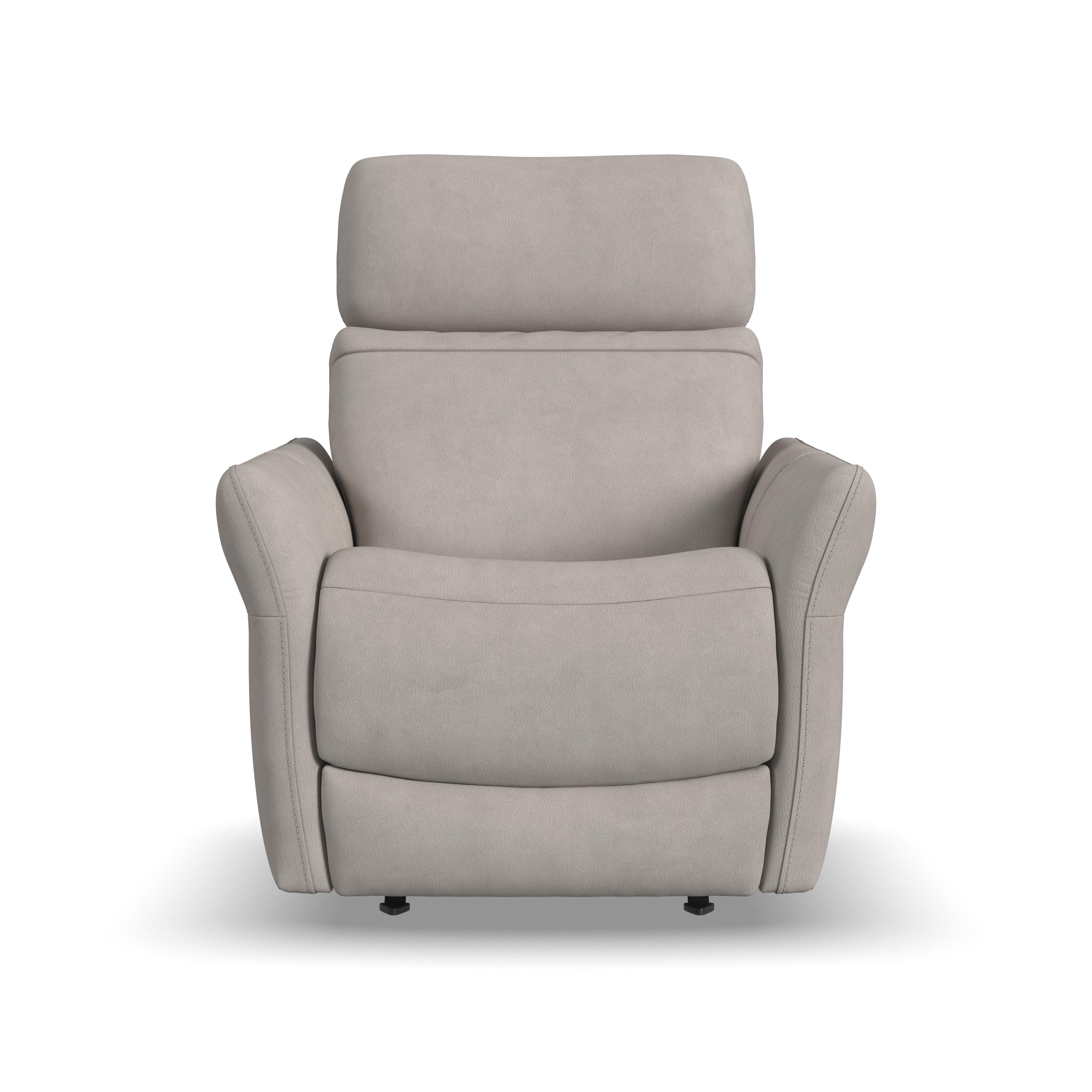 Artemis - Power Rocking Recliner With Power Headrest, Lumbar, Heat & Massage - Dove, light gray, view 2