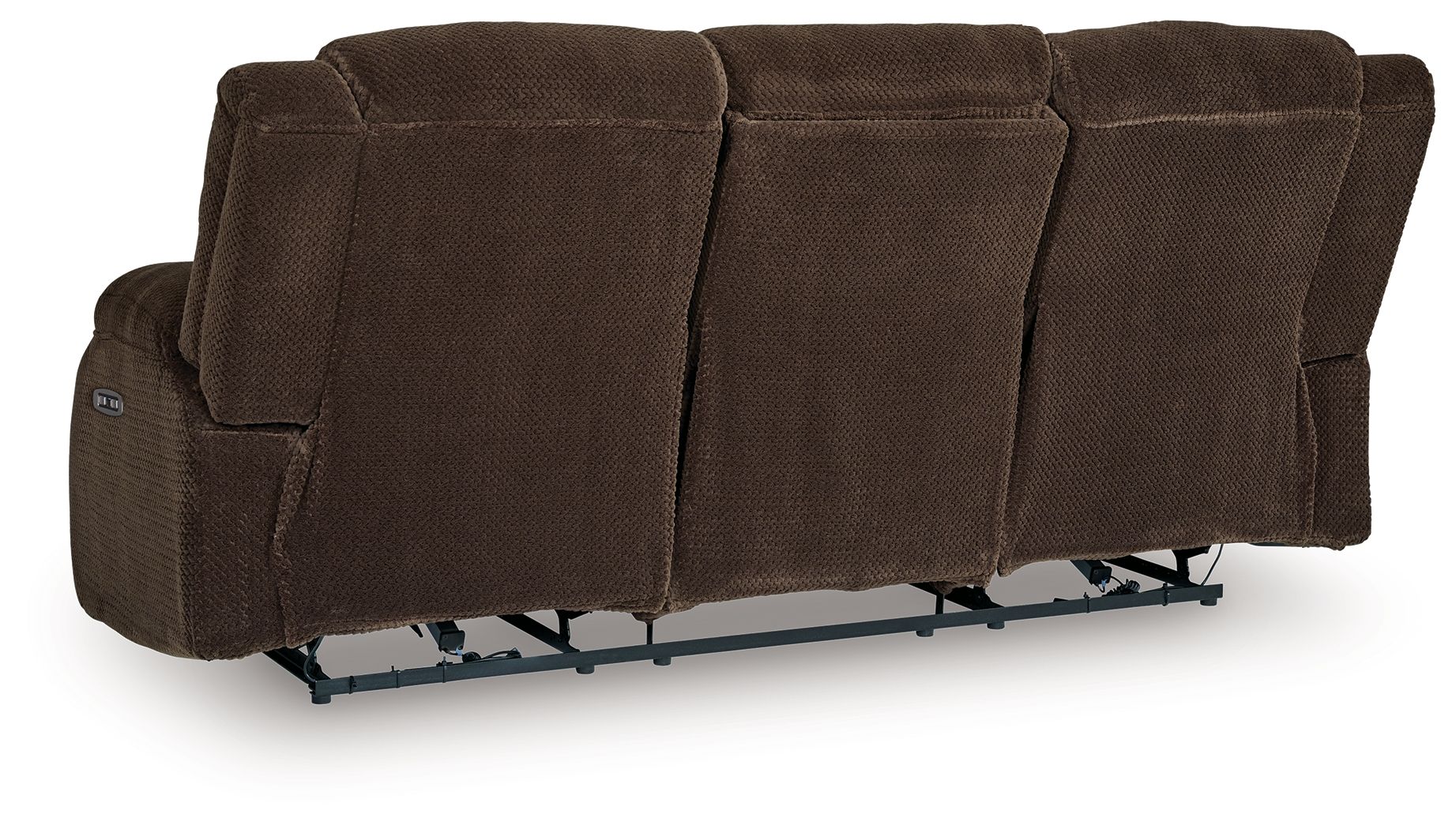 Ashley Furniture Free Wake - Reclining Power Sofa With Drop Down Table - Chocolate - Image 5