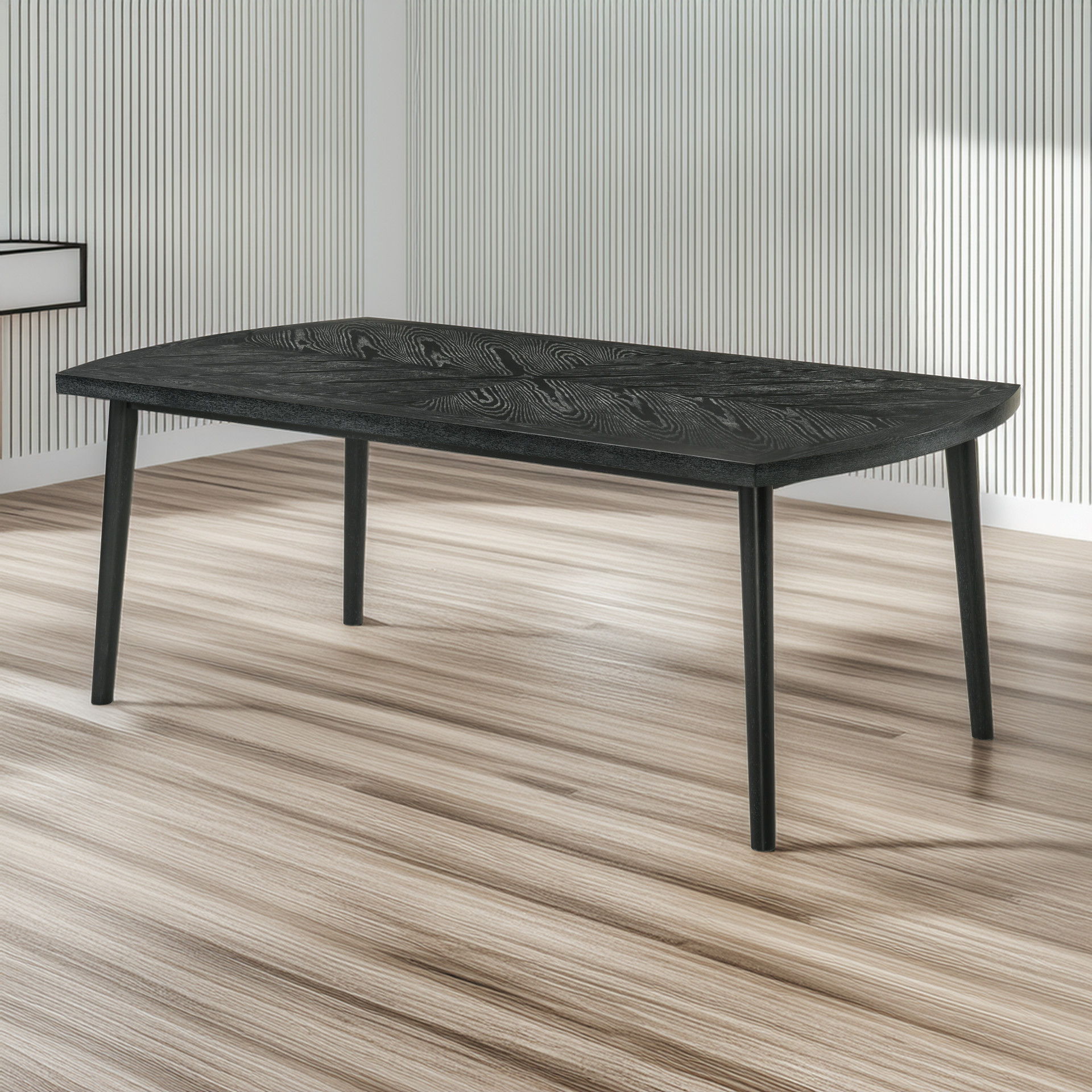Skyline - Rectangle Dining Table - Onyx, black