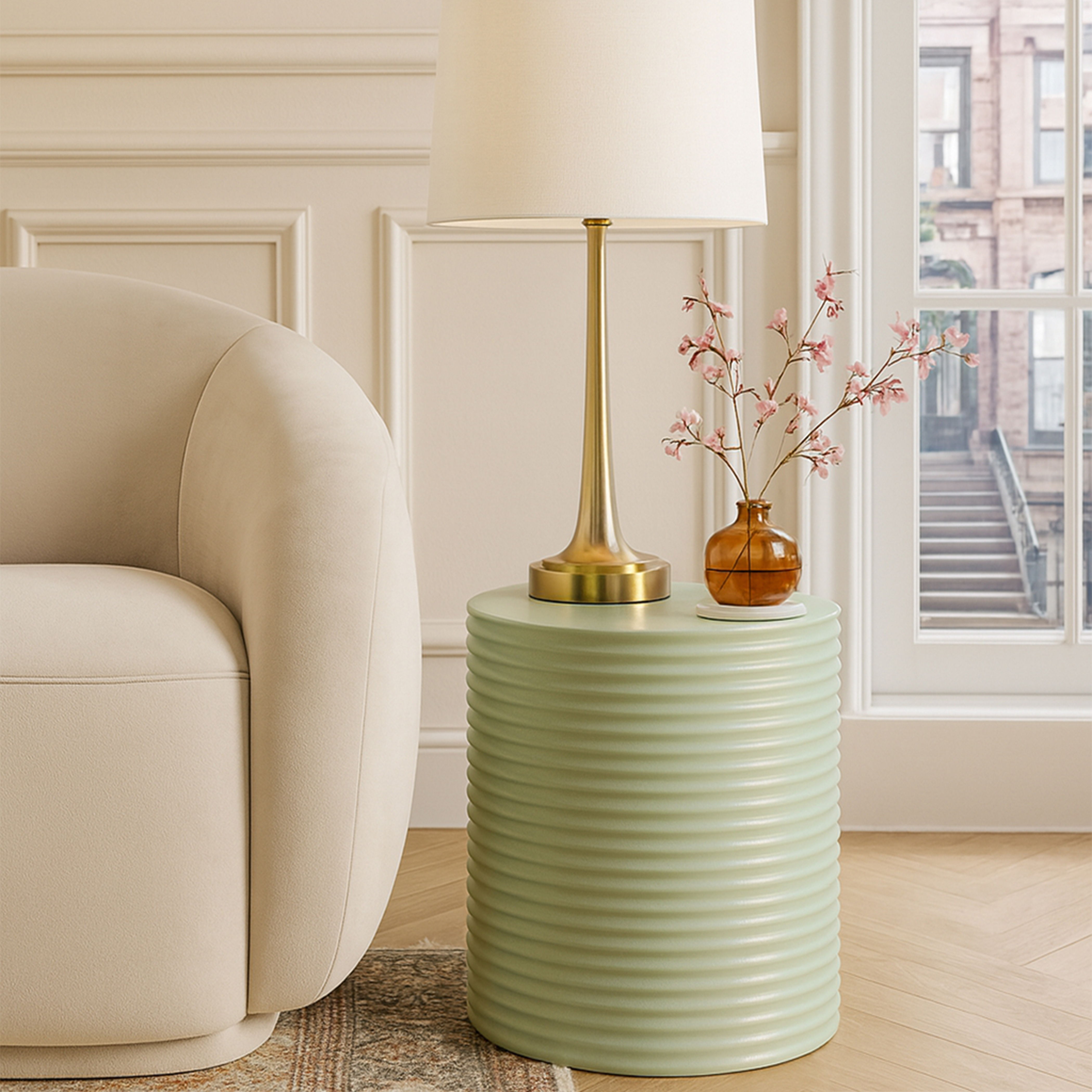 Nobi - Concrete End Table - Green