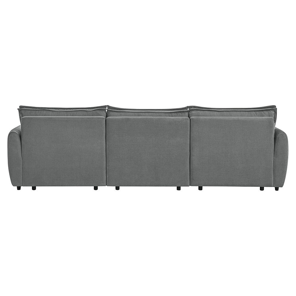 Eaden - Power Sofa With Sleeper - Gray Chenille, dark gray, view 5