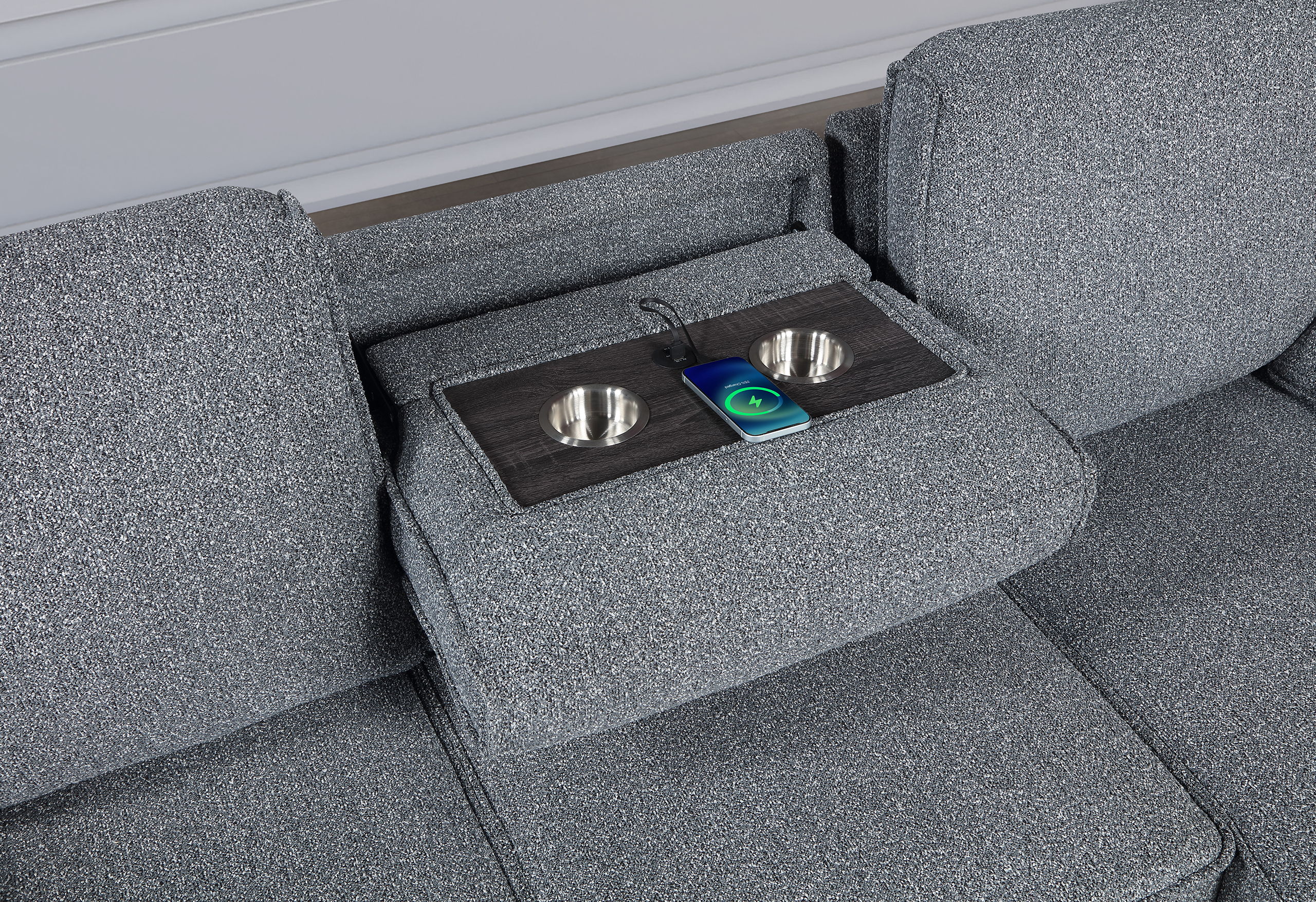 U0808 - Reversible Sofa Bed - Dark Gray