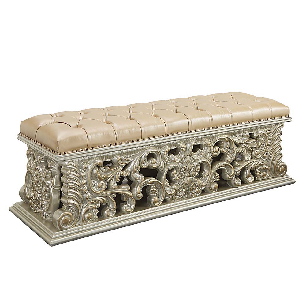 Sorina - Bench - Antique Gold, beige, view 2