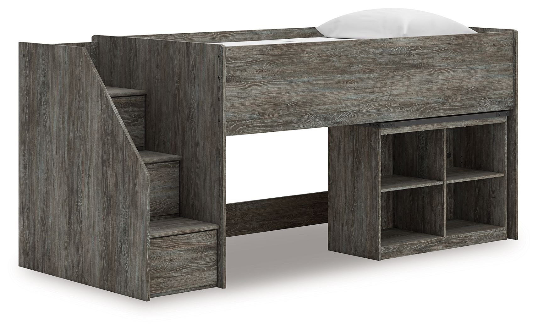 Twin Loft Bed With Bookcase Storage