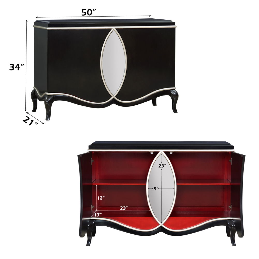 Ashor - Console Cabinet - Black, black, view 6