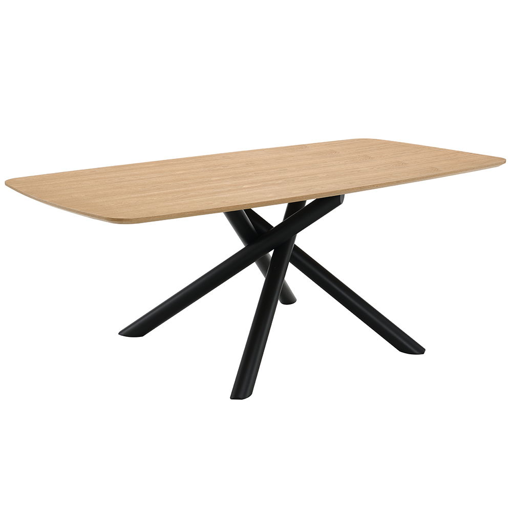 Lawton - Dining Table - Natural & Black, black, view 2
