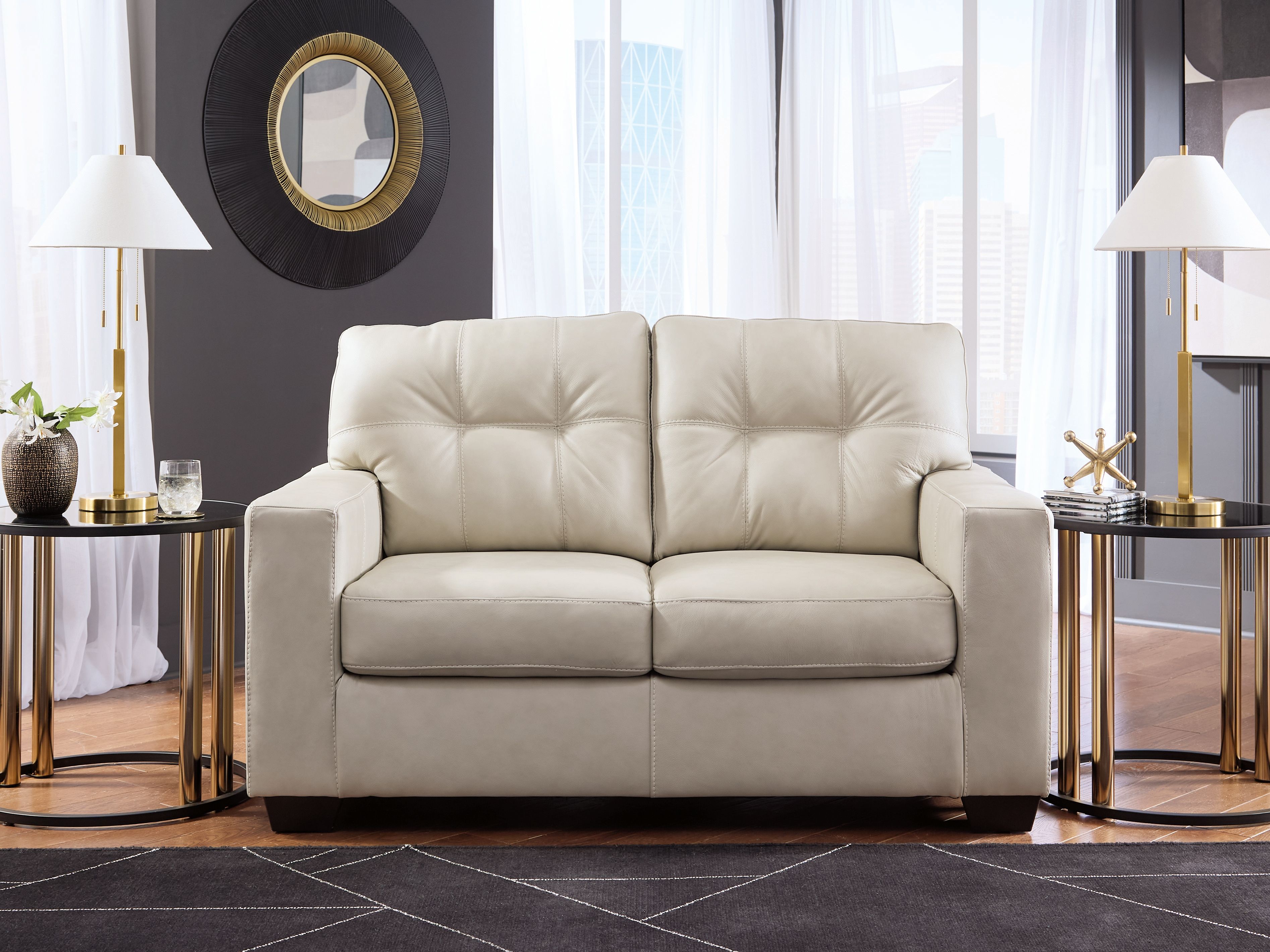 Ashley Furniture Santorine - Loveseat - Bone - Image 2