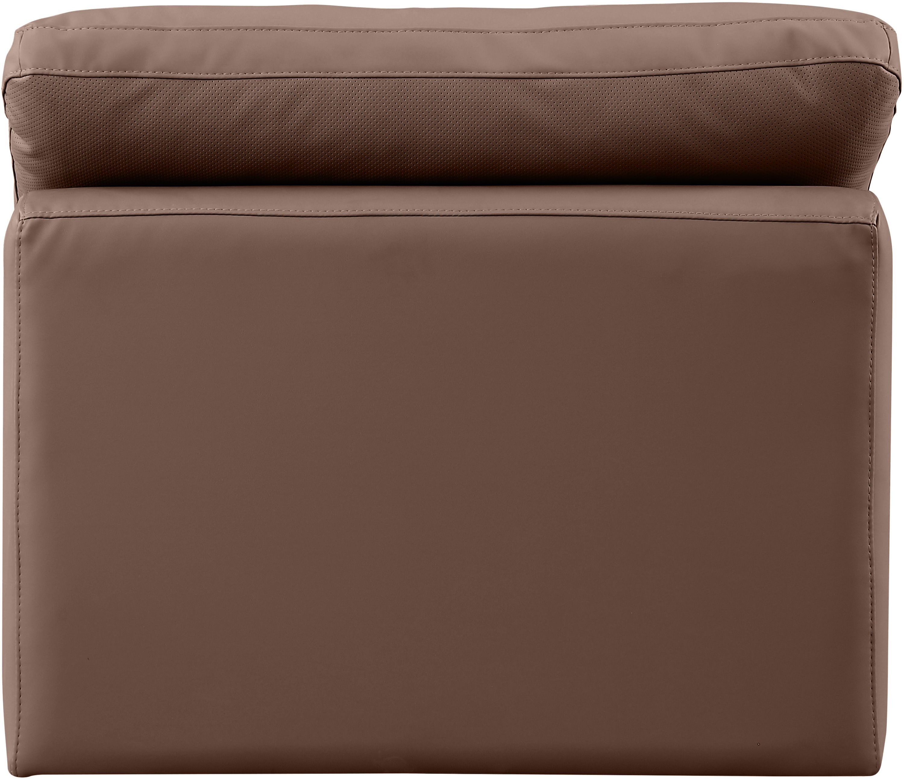 Indulge - Faux Leather Armless Chair - Brown