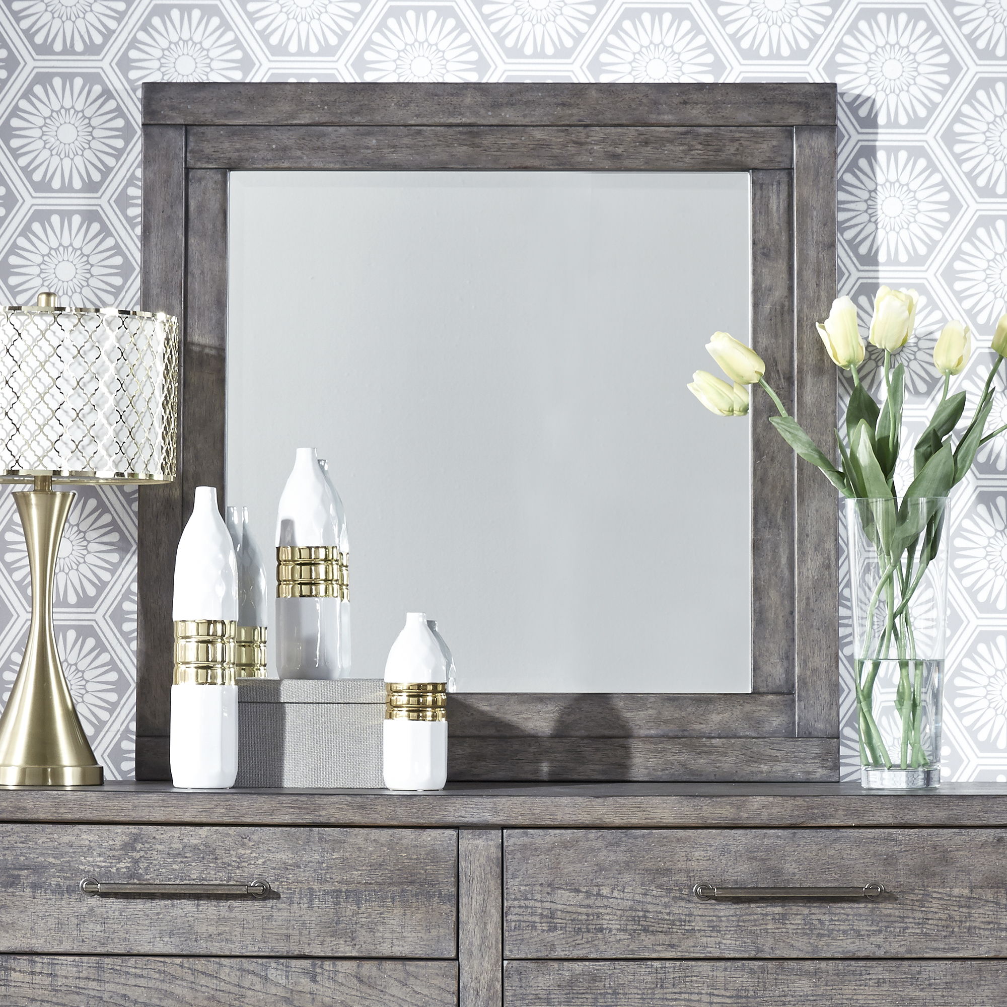 Liberty Furniture Modern Farmhouse - Mirror - Gray