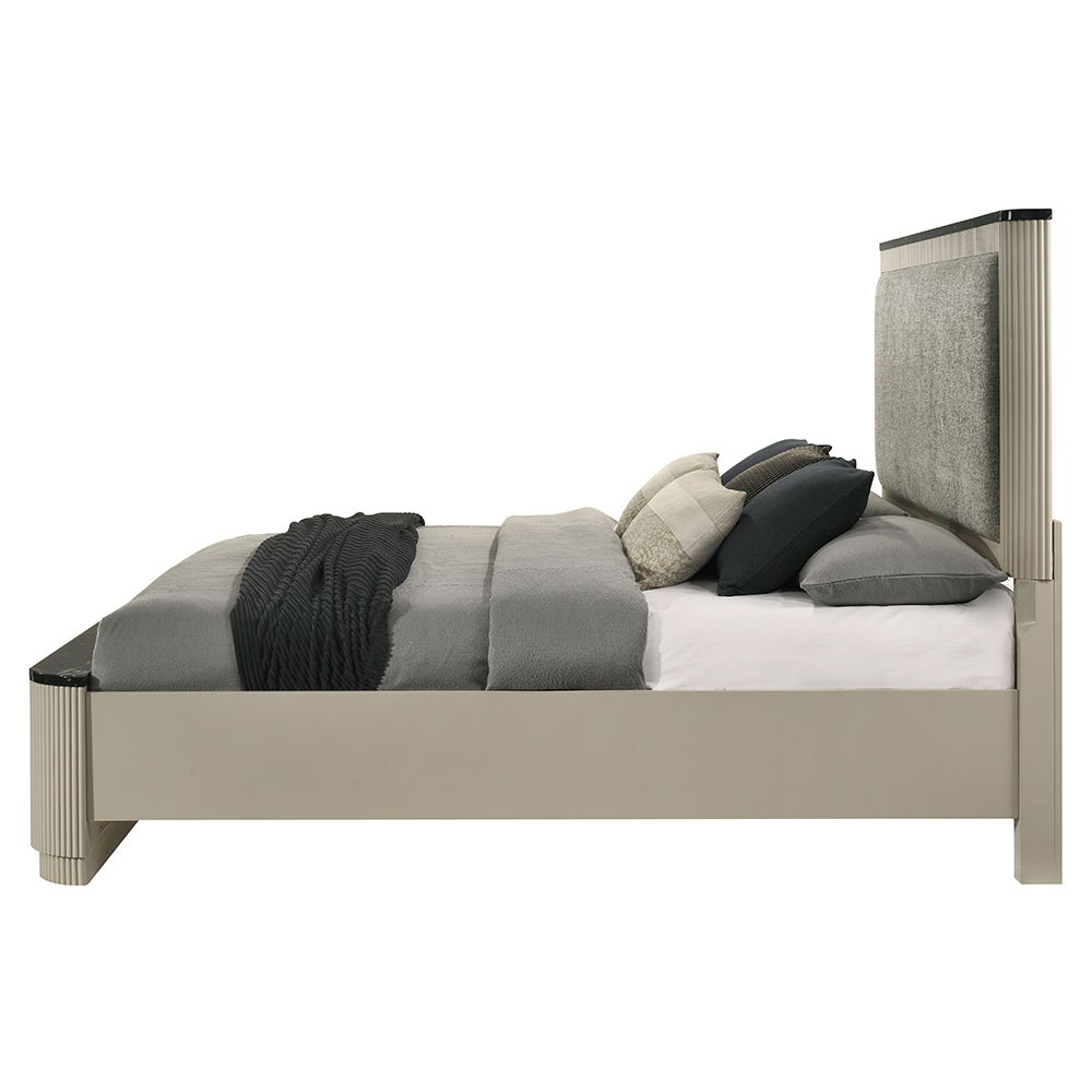Travonte - Queen Bed - Gray / Beige, beige, view 4