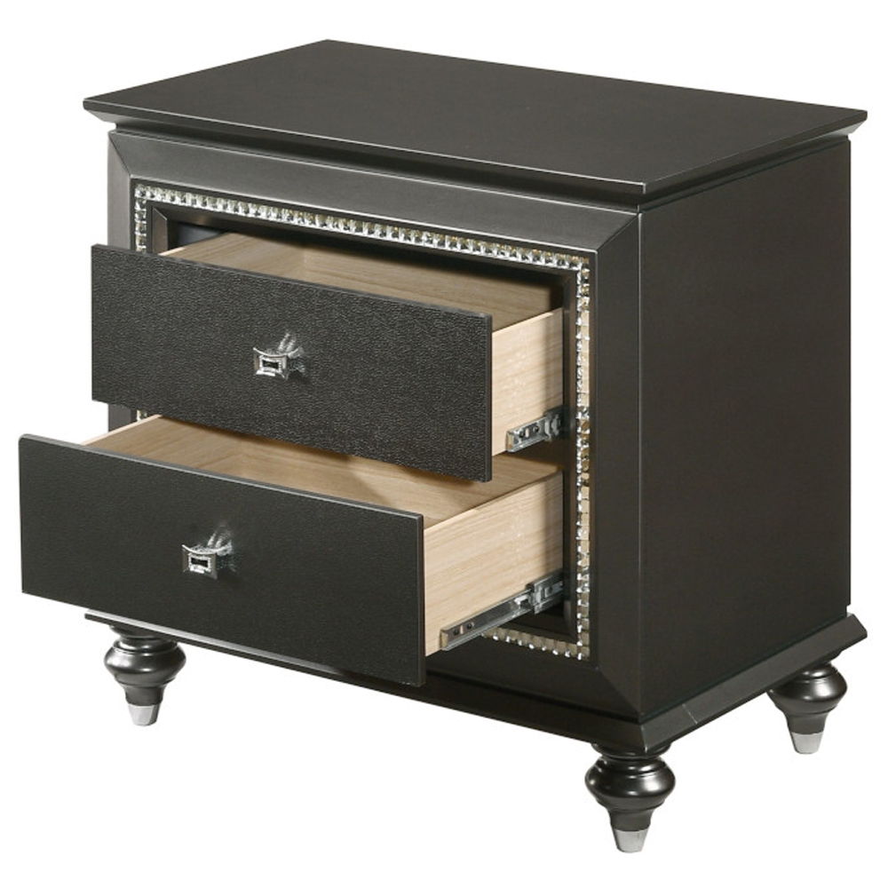 Kaitlyn - Nightstand - Metallic Gray, dark gray, view 3