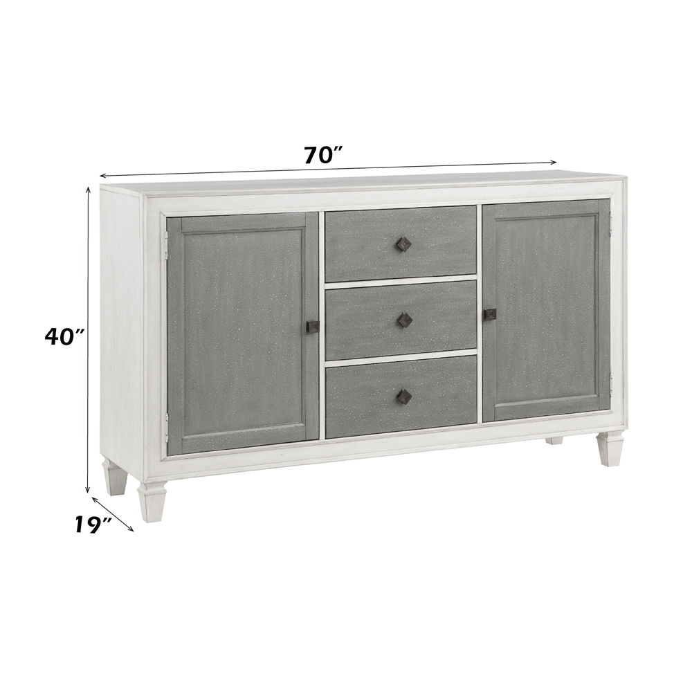 Katia - Server - Rustic Gray & Weathered White, white, view 3