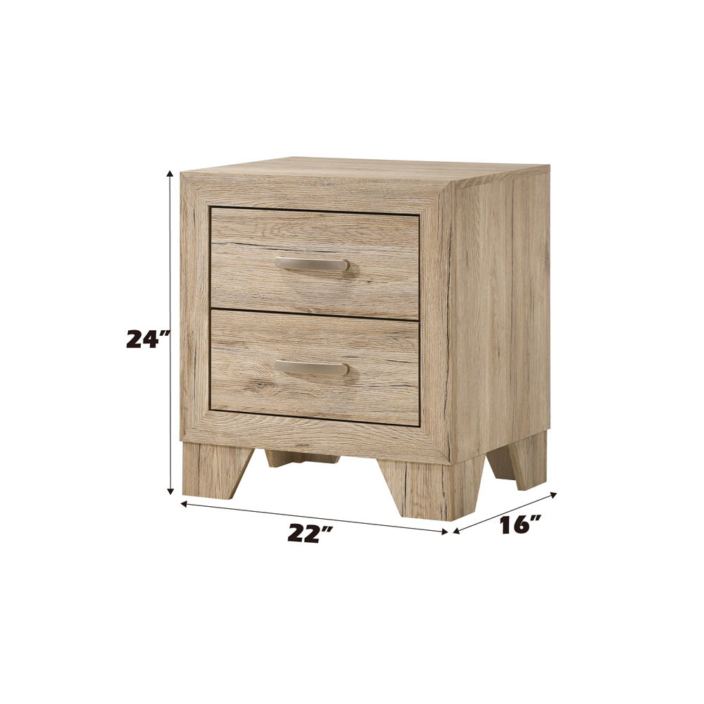 Miquell - Nightstand - Natural, beige, view 6