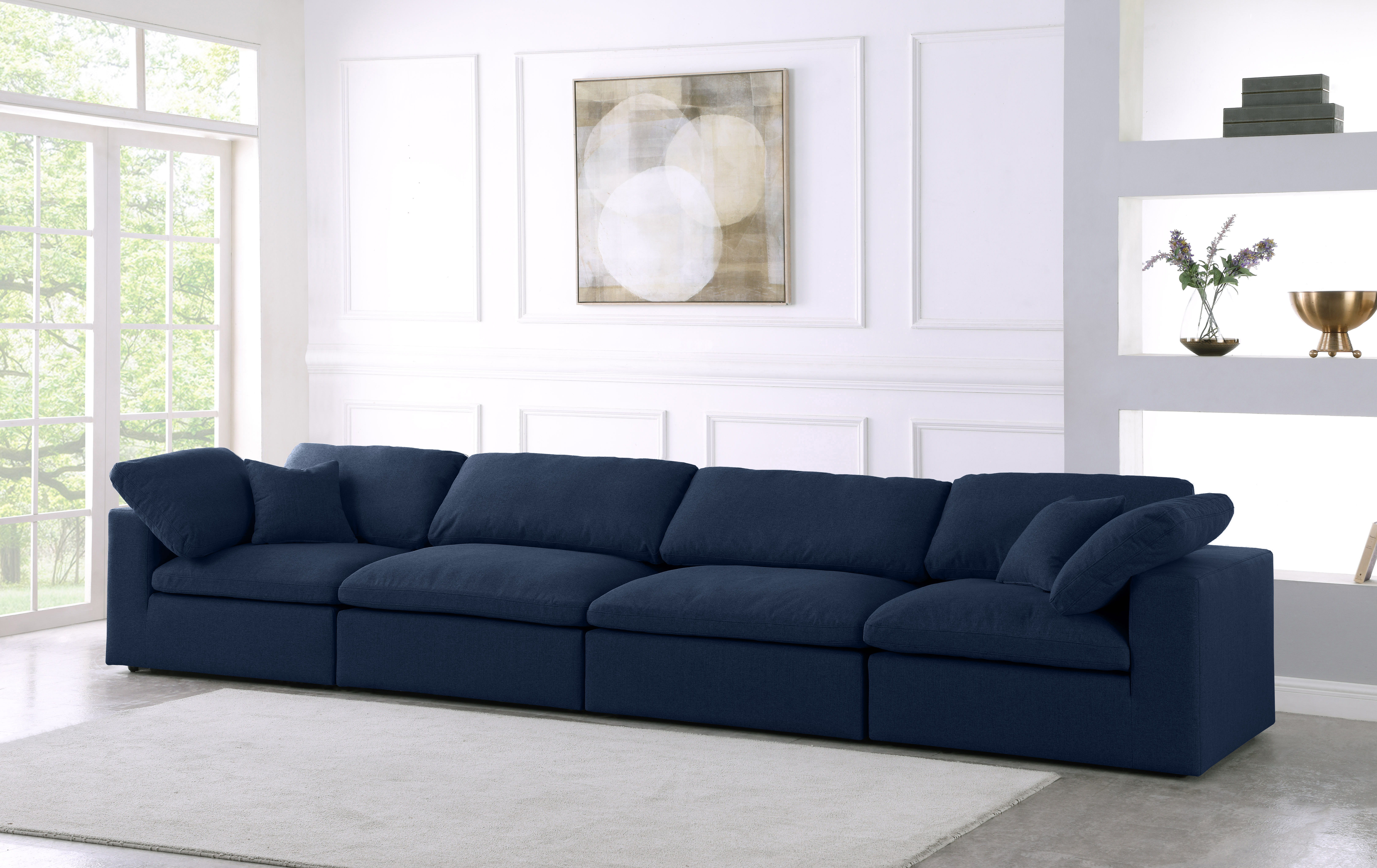 Serene - 4 Piece Modular Sofa - Navy