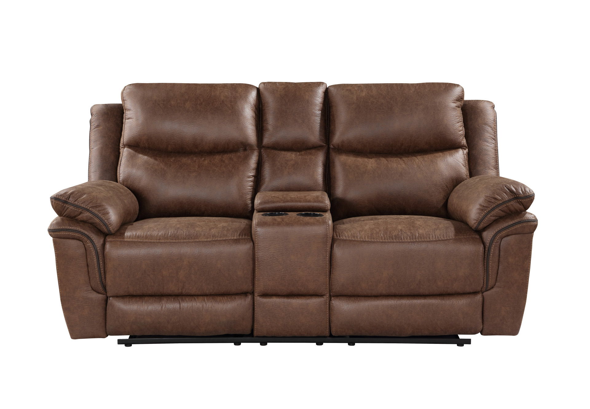 Ryland - Console Loveseat With Dual Recliners - Brown