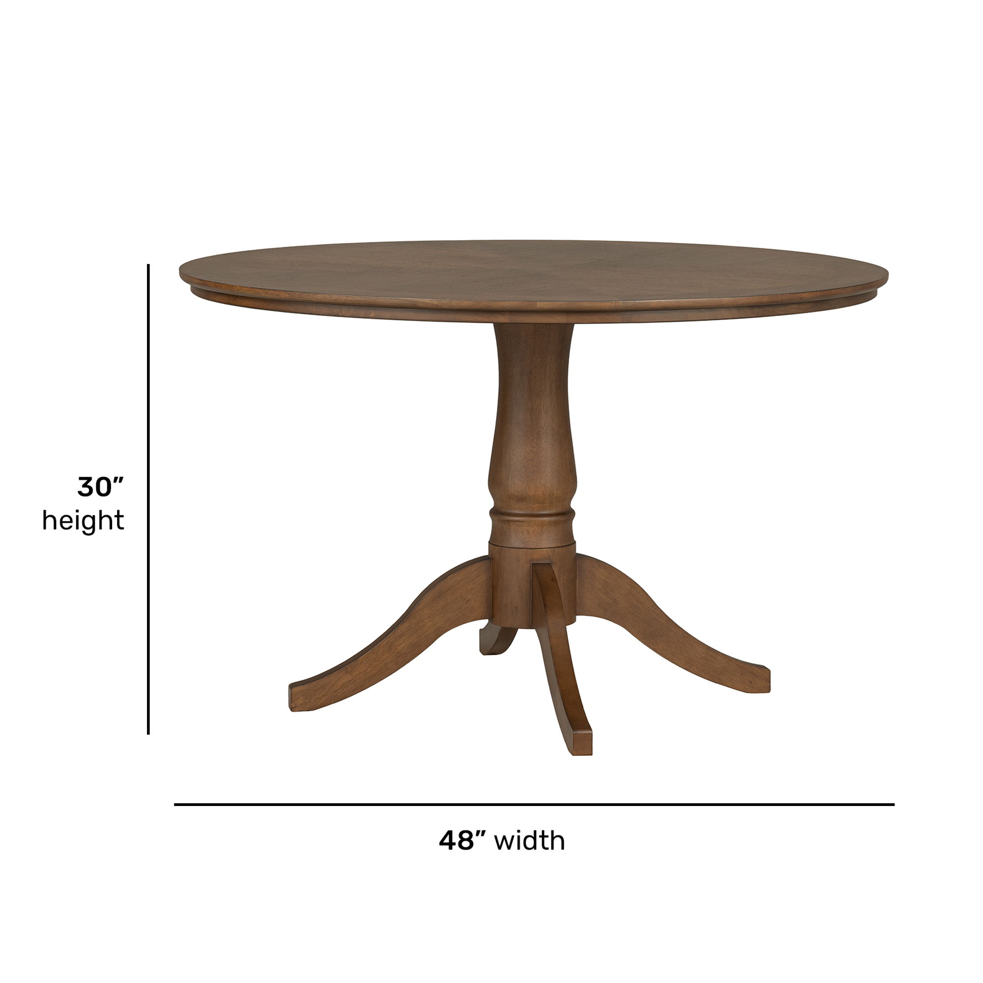 Azalea - Round Dining Table - Walnut, dark brown, view 7