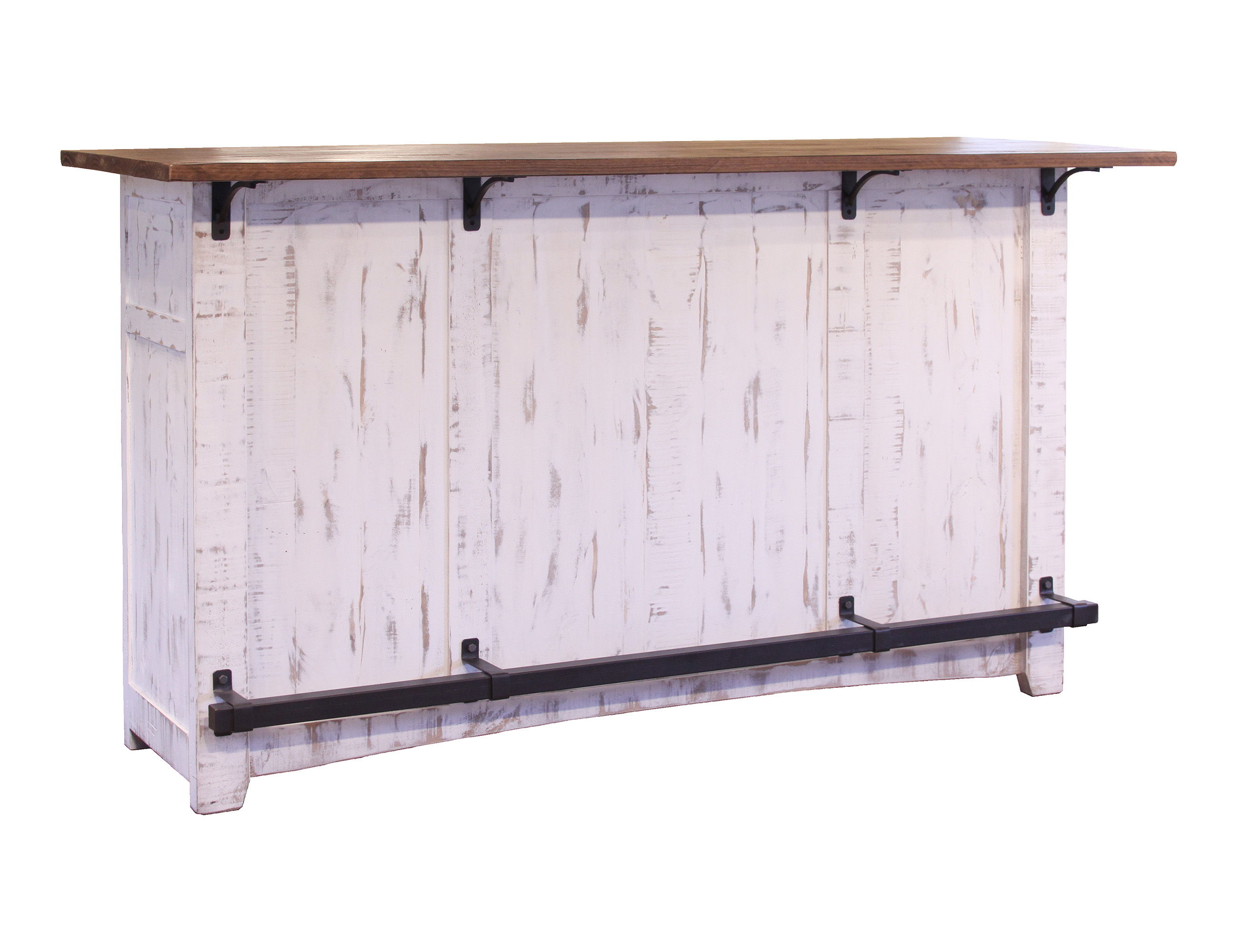 International Furniture Direct Pueblo White - Bar - Antiqued White