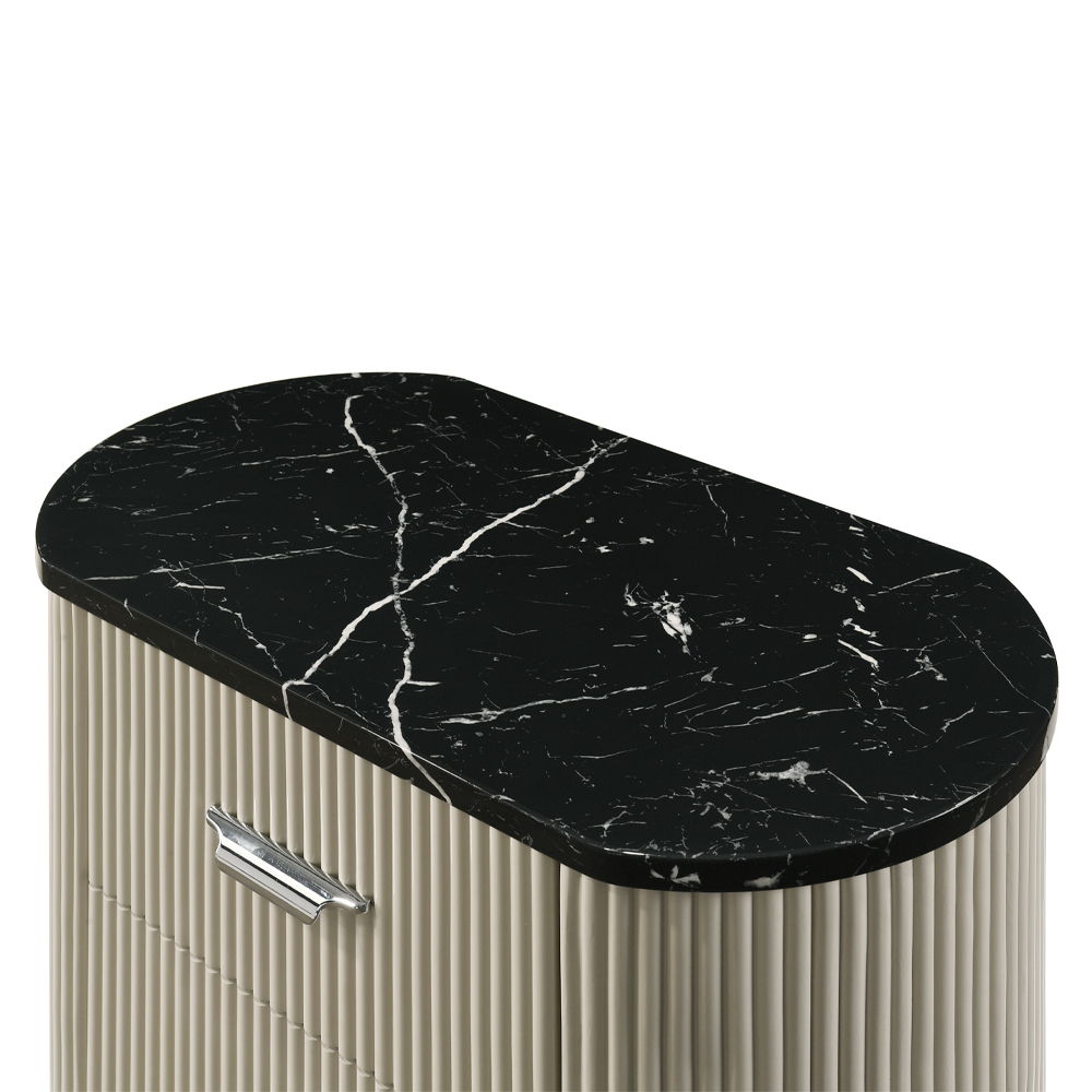 Travonte - Nightstand - Gray / Beige, beige, view 7