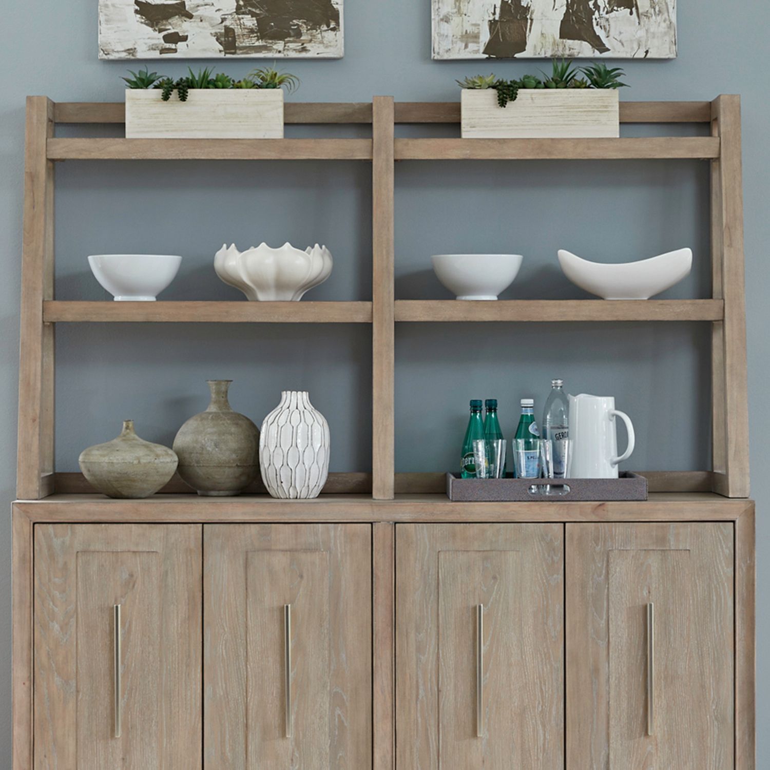 Liberty Furniture Brentwood - Sideboard Hutch - Brown