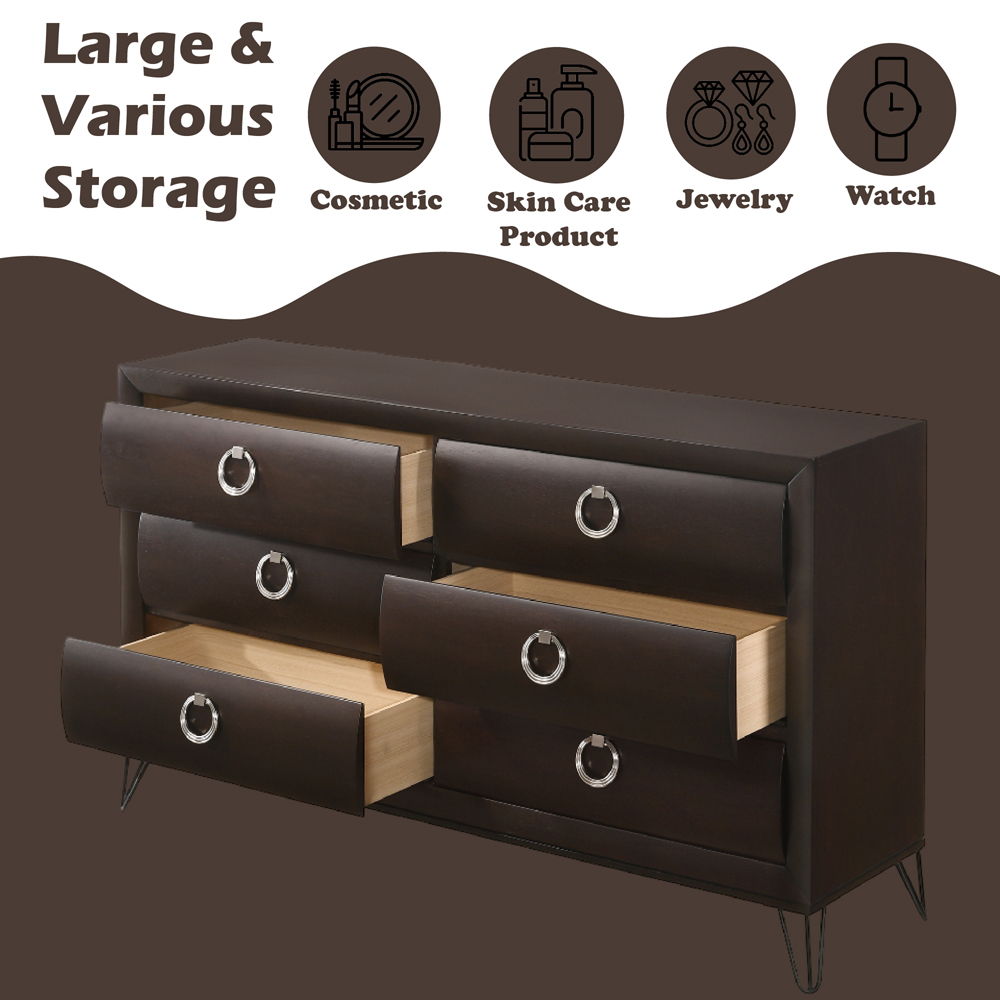 Tablita - Dresser - Dark Merlot, dark brown, view 3