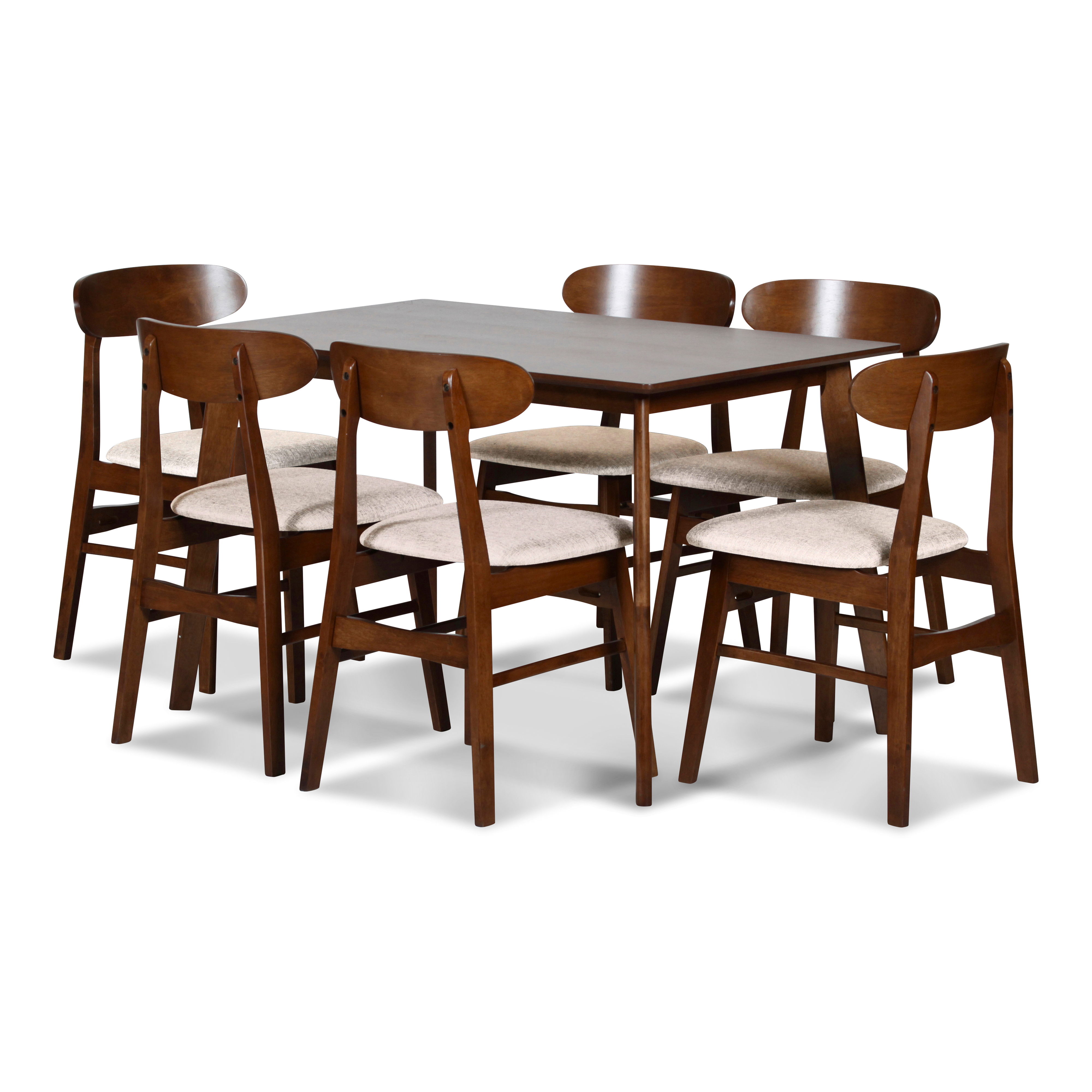 Morocco - 7 Piece Dining Room Set (Rectangle Dining Table & 6 Chairs) - Natural