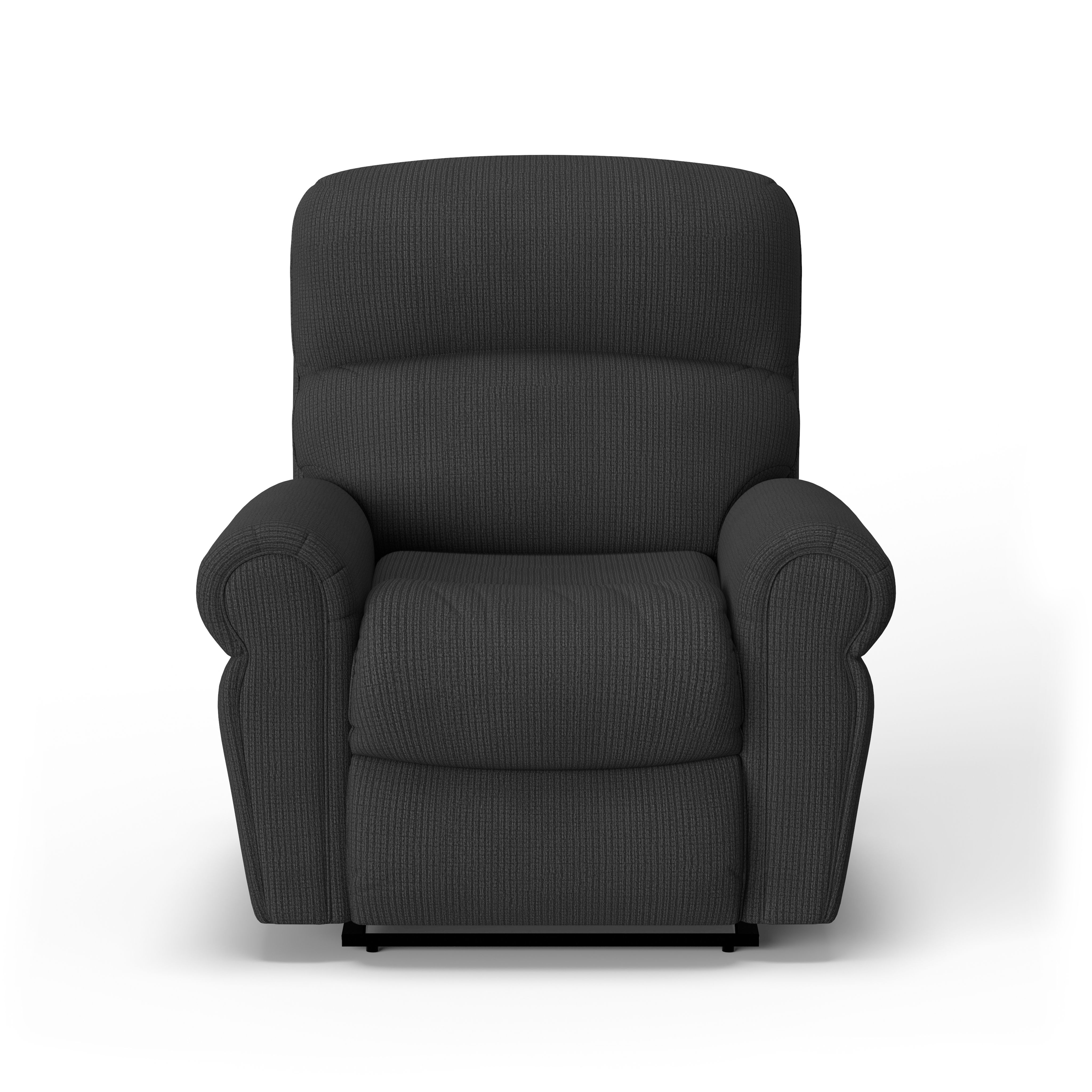 Langston - Traditional Fabric Recliner, dark gray, view 4