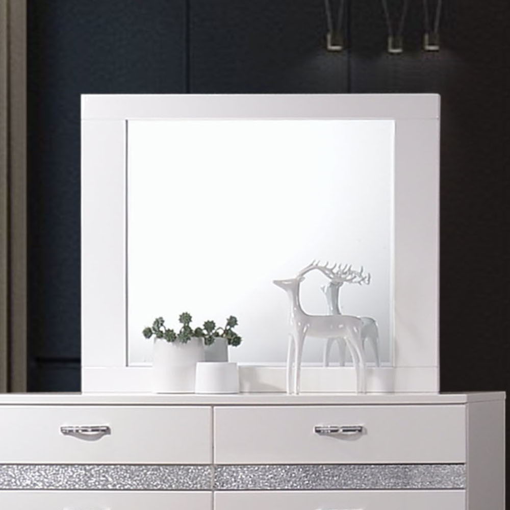 Naima II - Mirror - White High Gloss, white