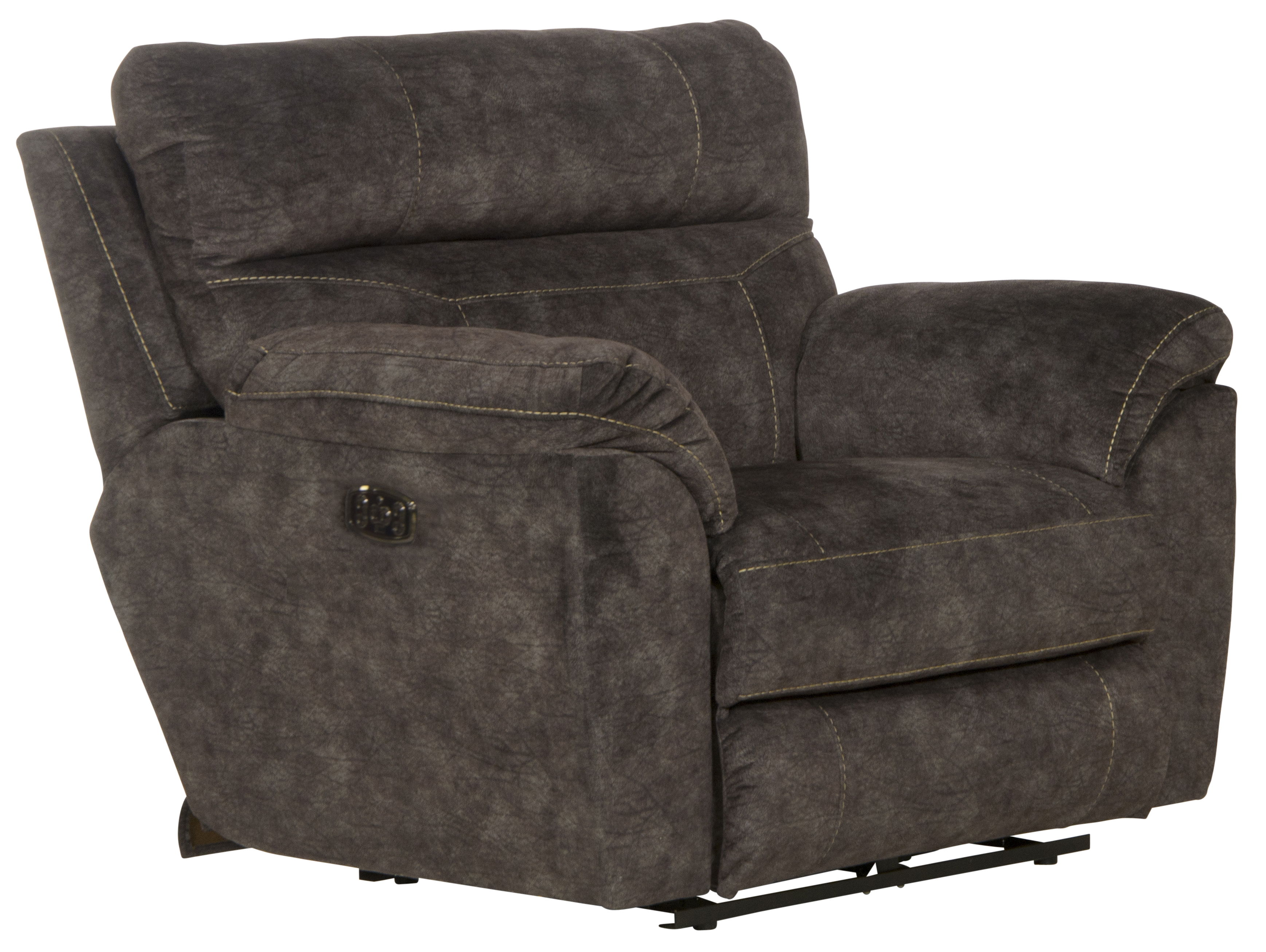 Sedona - Power Lay Flat Recliner With Power Adjustable Headrest & Lumbar - Smoke