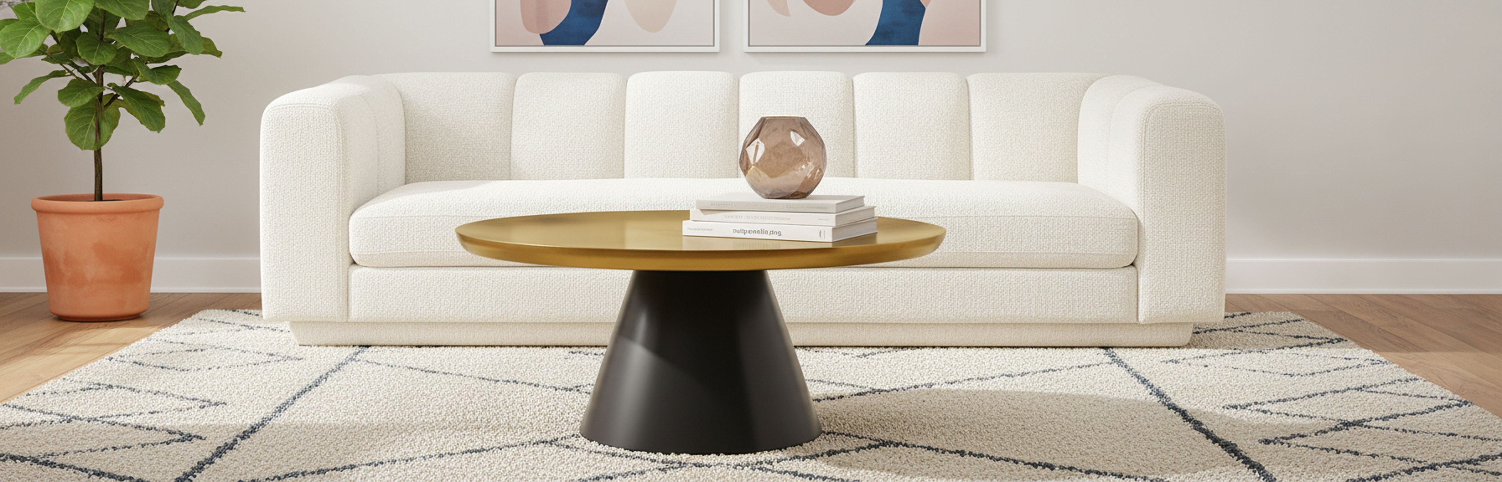 Martini - Metal Console Table - Gold
