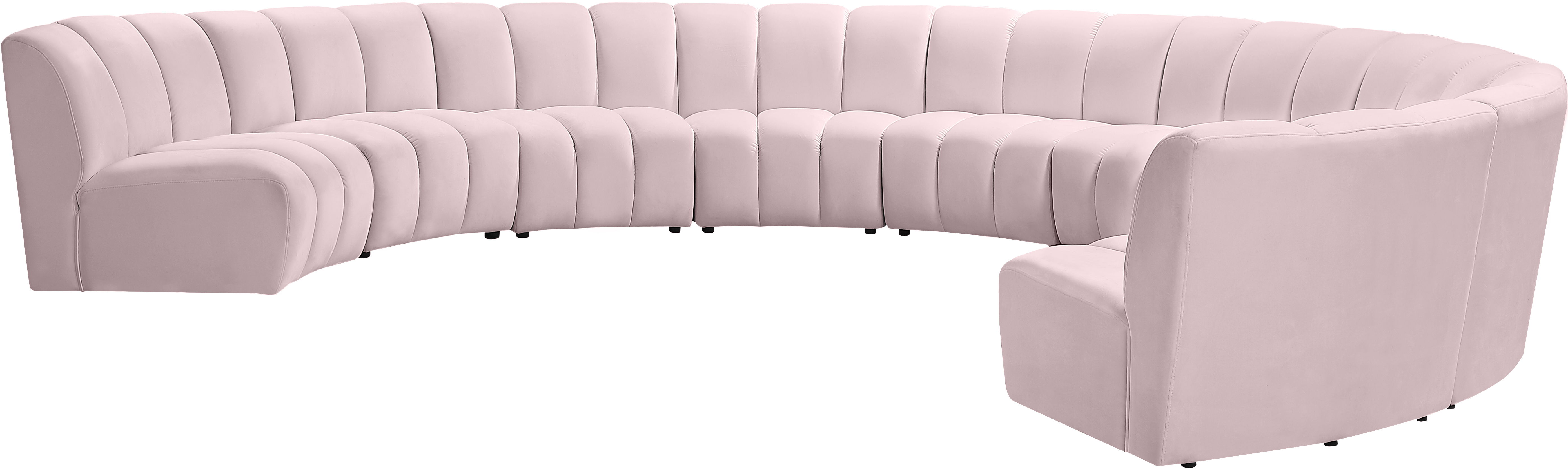 Infinity - 9 Piece Modular Sectional - Pink