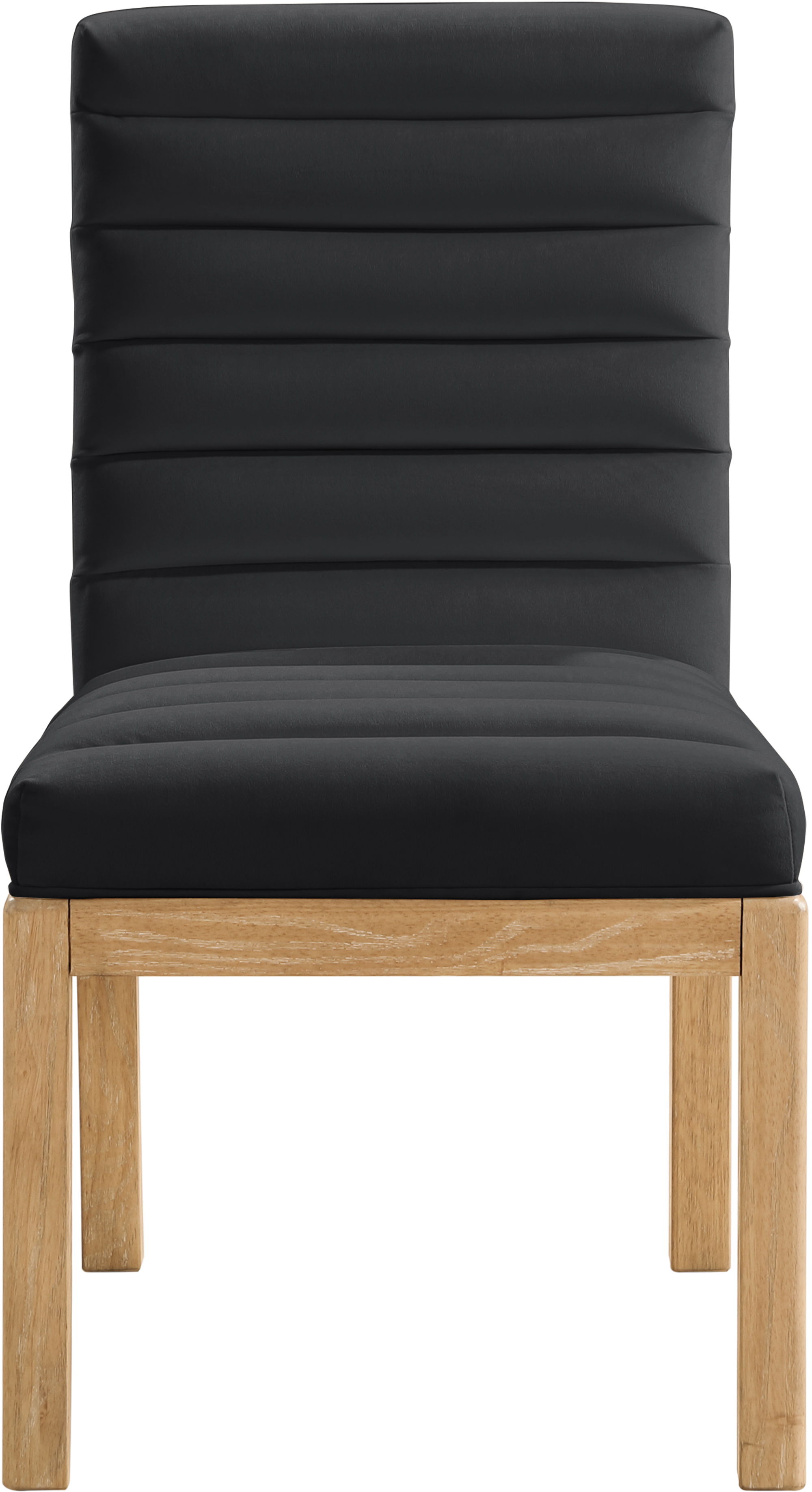 Evelyn - Dining Chair With Natural Legs - Black