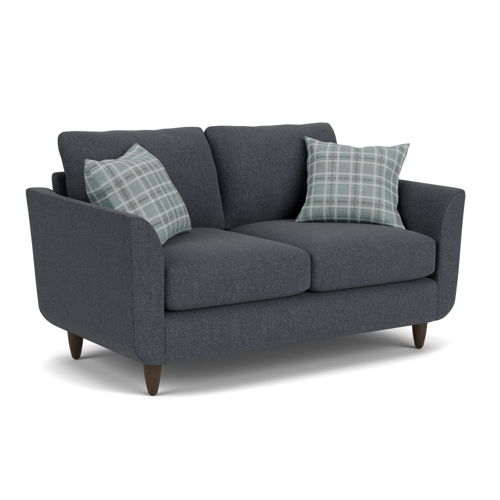 Mia - Fabric Loveseat, dark gray