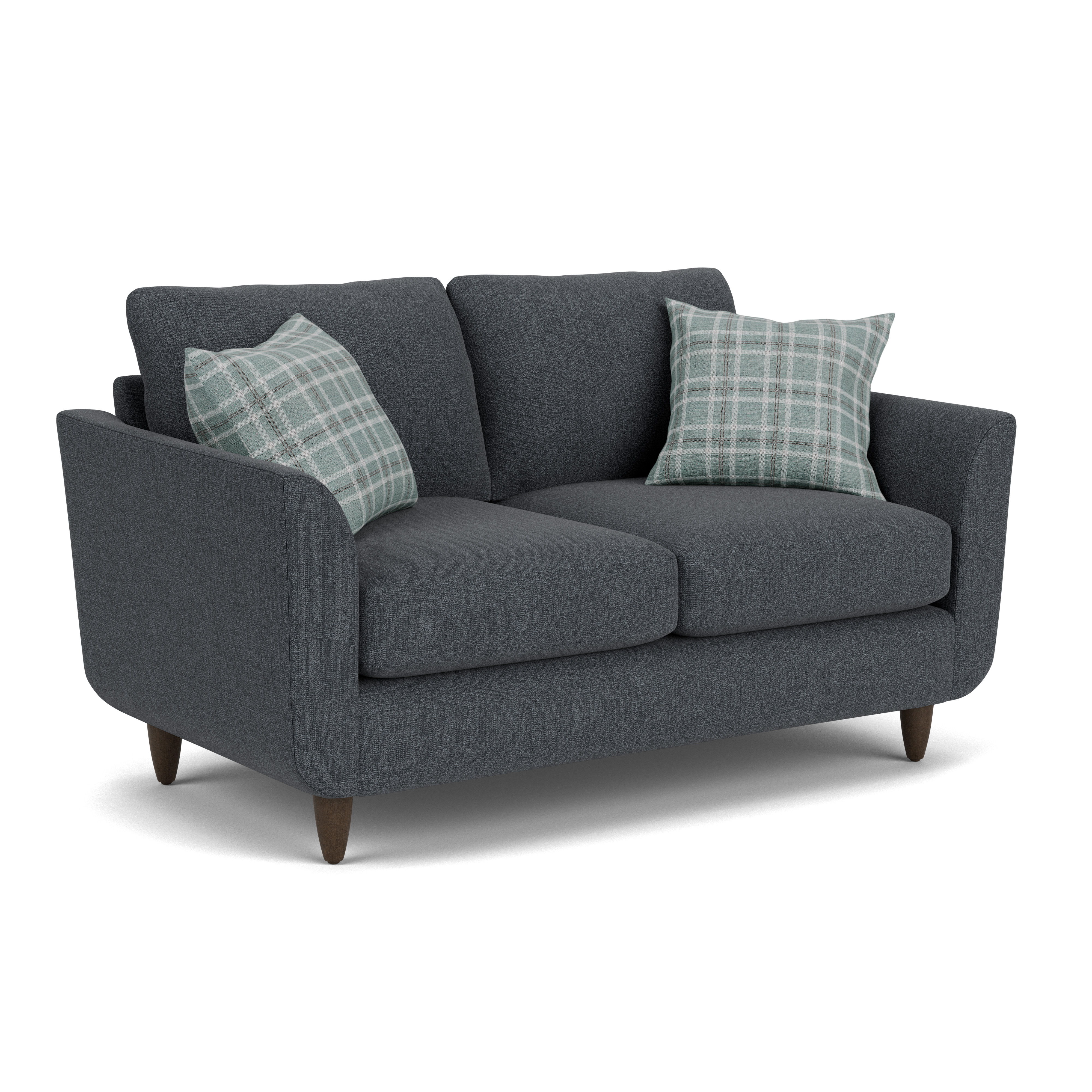 Mia - Fabric Loveseat, dark gray