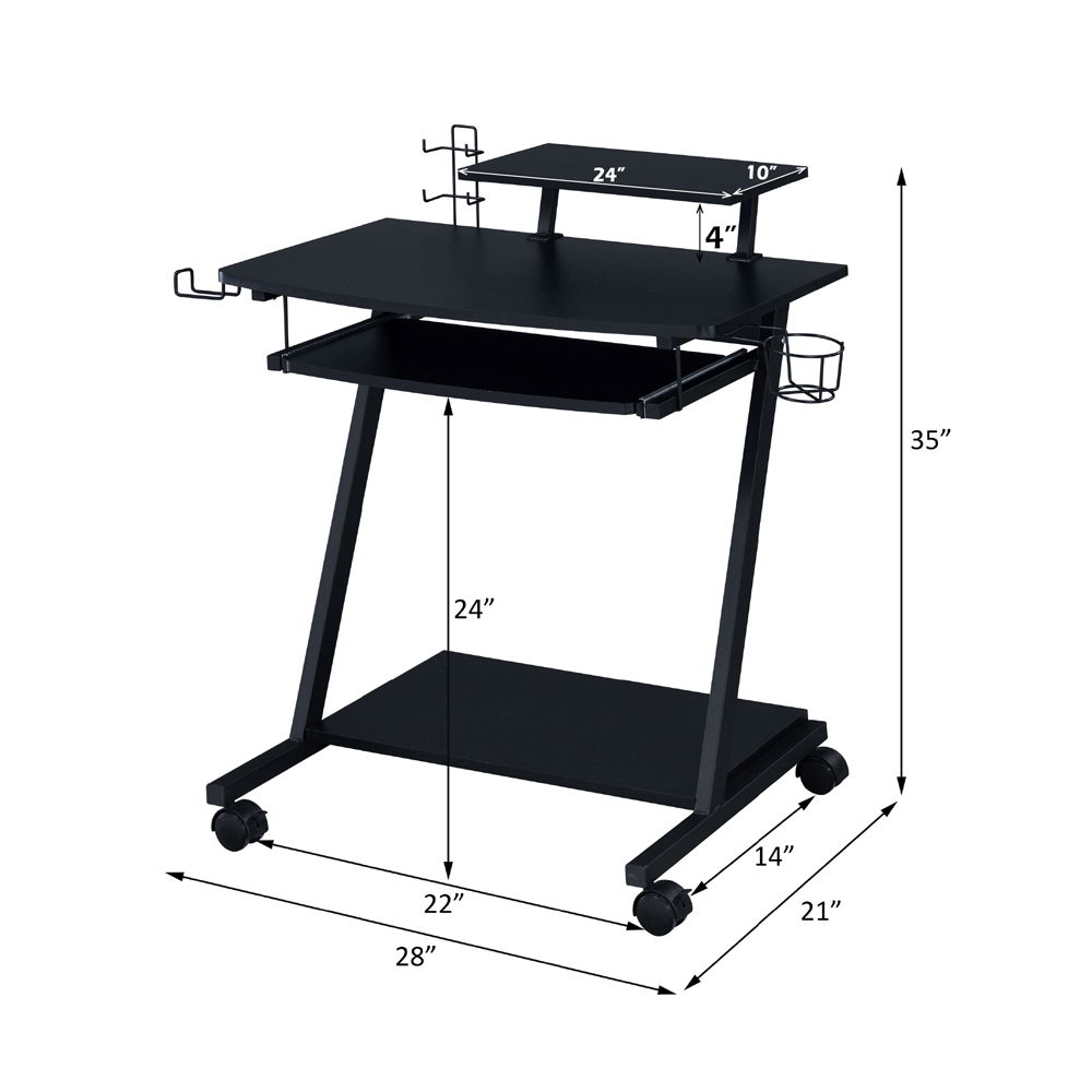 Ordrees - Gaming Desk - Black, black, view 6
