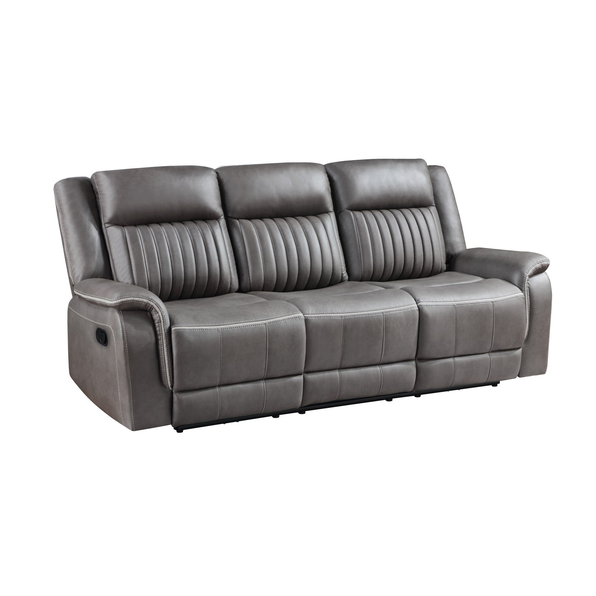 Enzo - Sofa With Dual Recliner - Gray