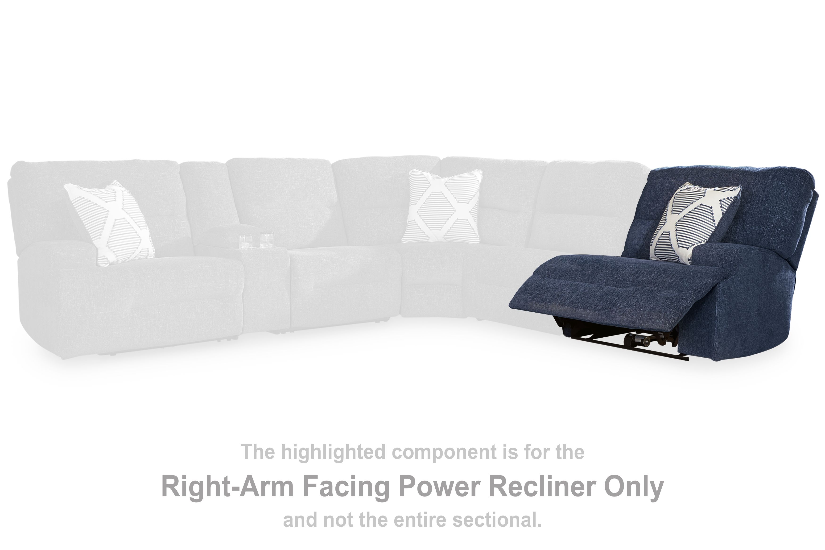 Acklen Place - Raf Zero Wall Power Recliner - Navy