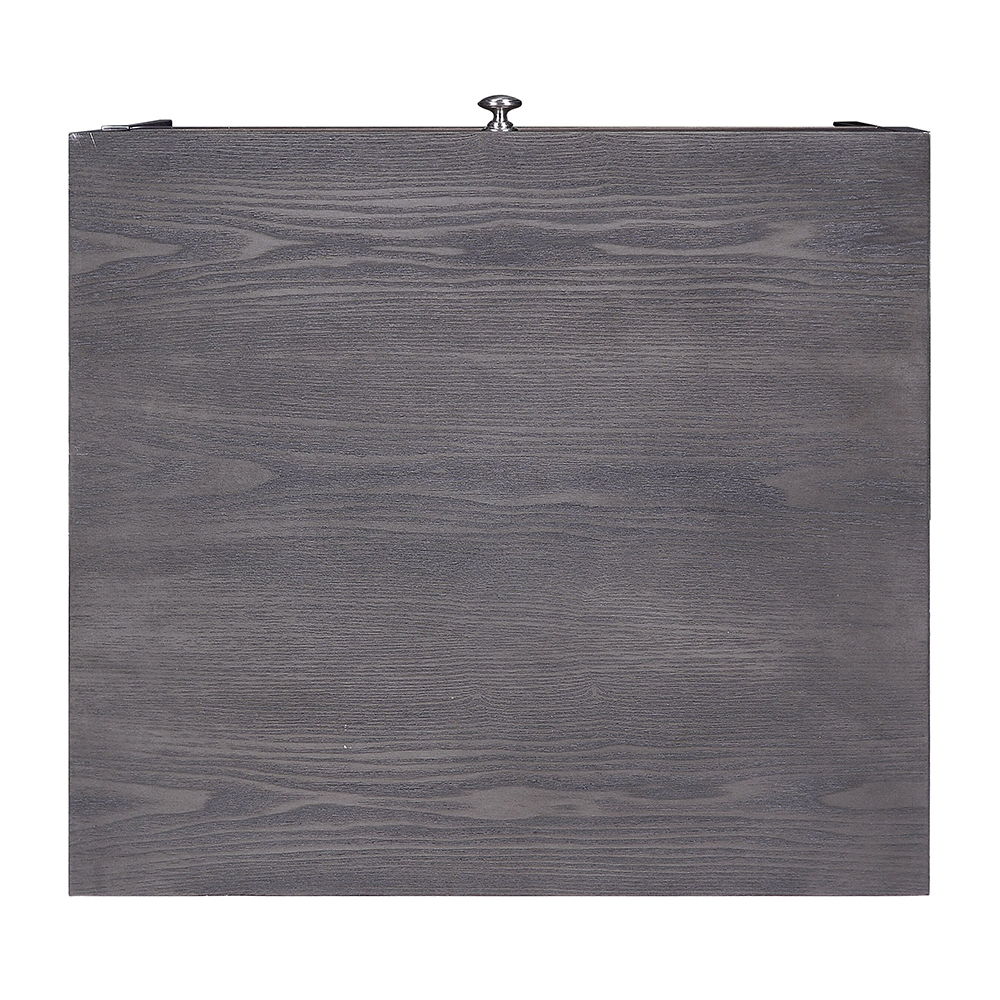 Iban - End Table - Gray Oak & Chrome, dark gray, view 5