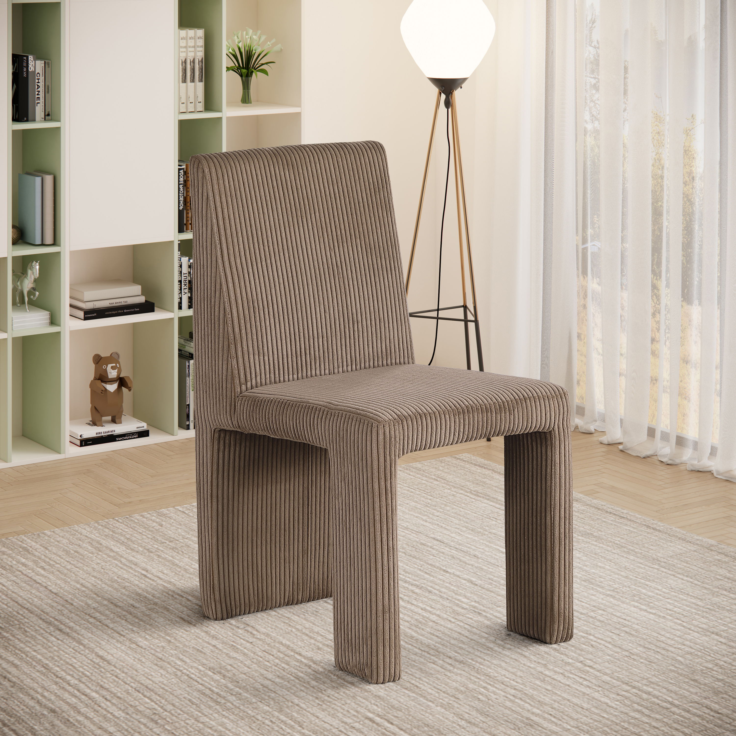 Benson - Microsuede Dining Chair (Set of 2) - Brown