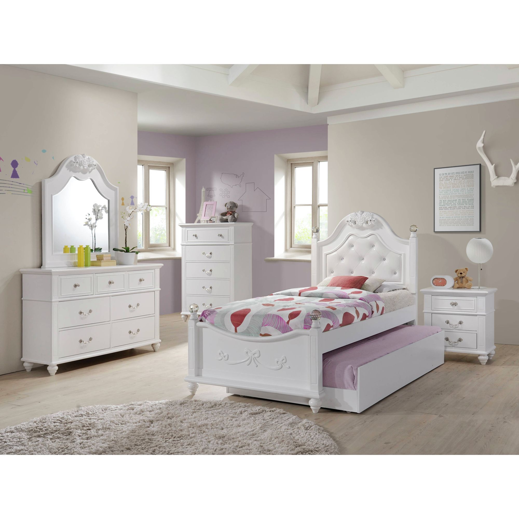 Alana - Twin Platform 3 Piece Bedroom Set - White Image