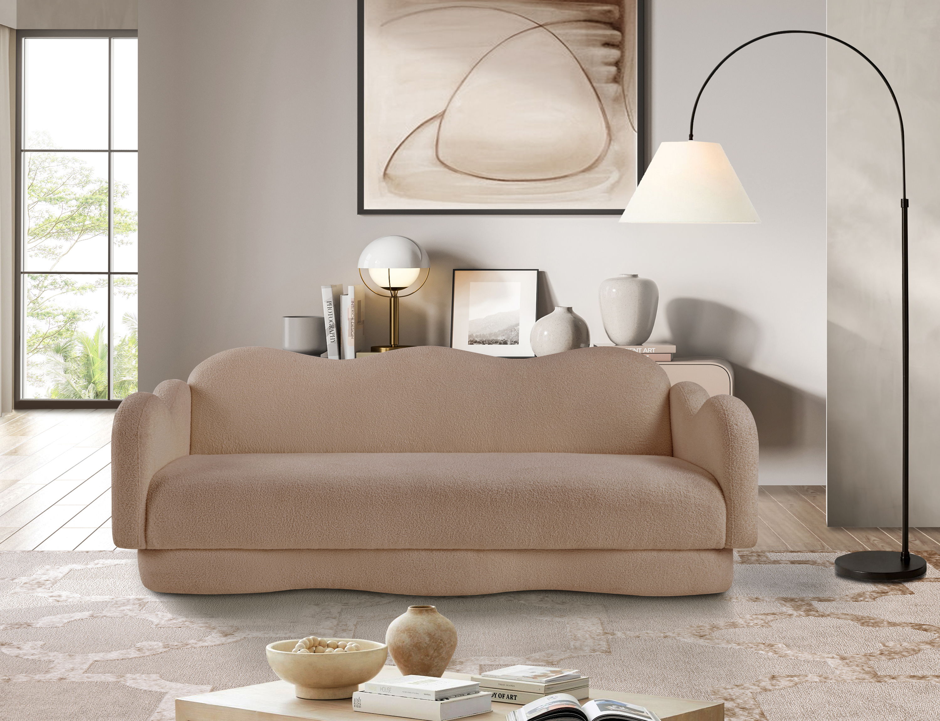 Bloom - Teddy Fabric Sofa - Beige