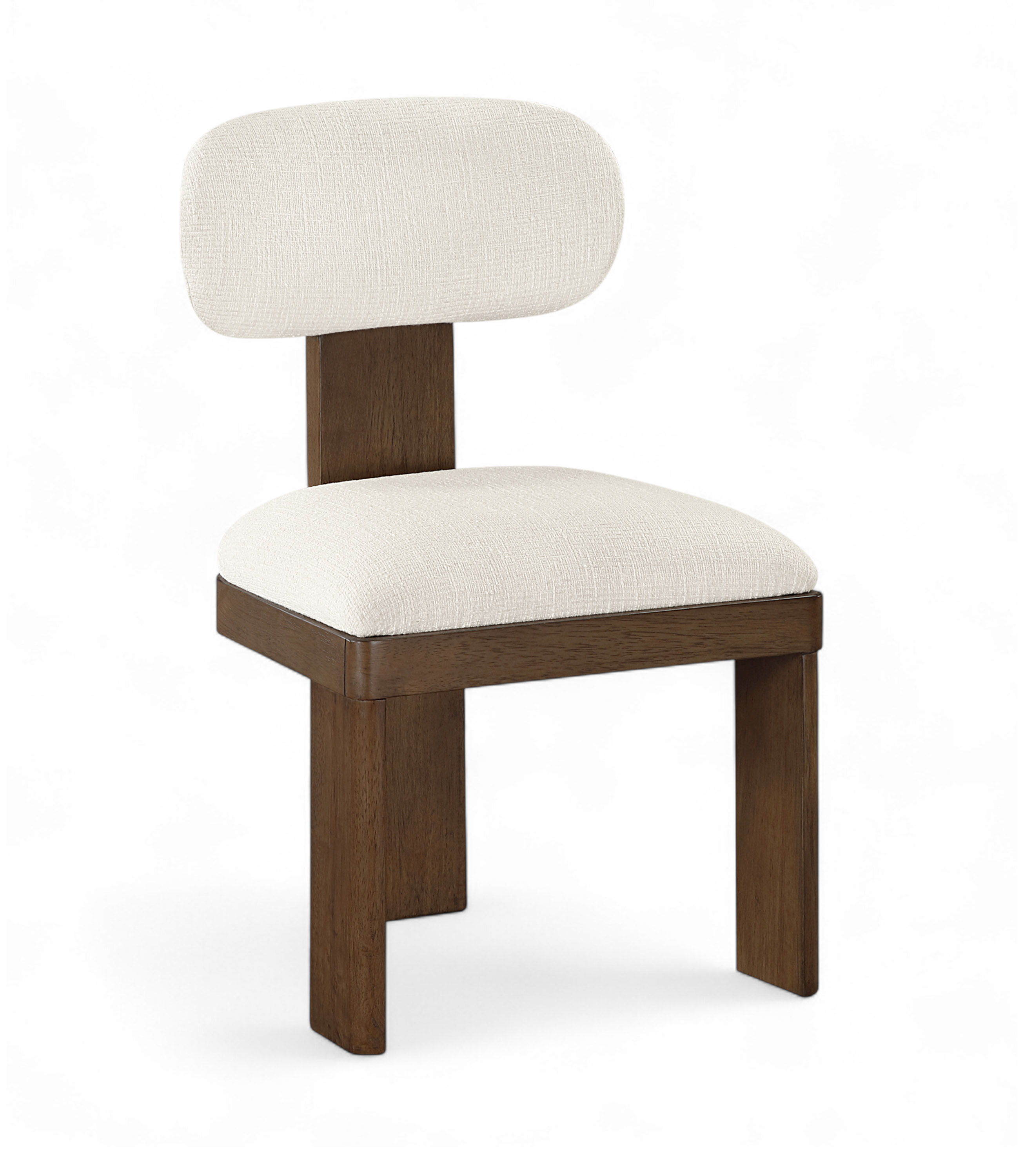 Timbra - Textured Fabric Upholstered Dining Chair (Set of 2) - Cream