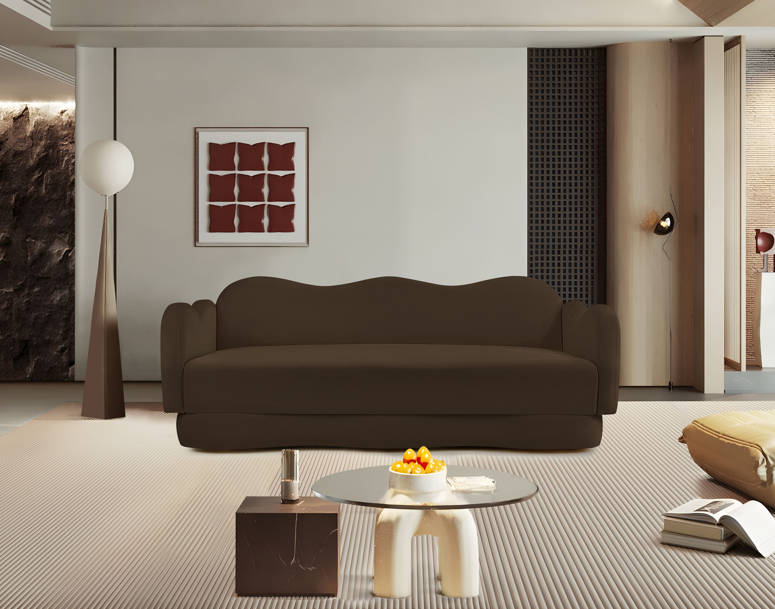 Bloom - Velvet Sofa - Brown