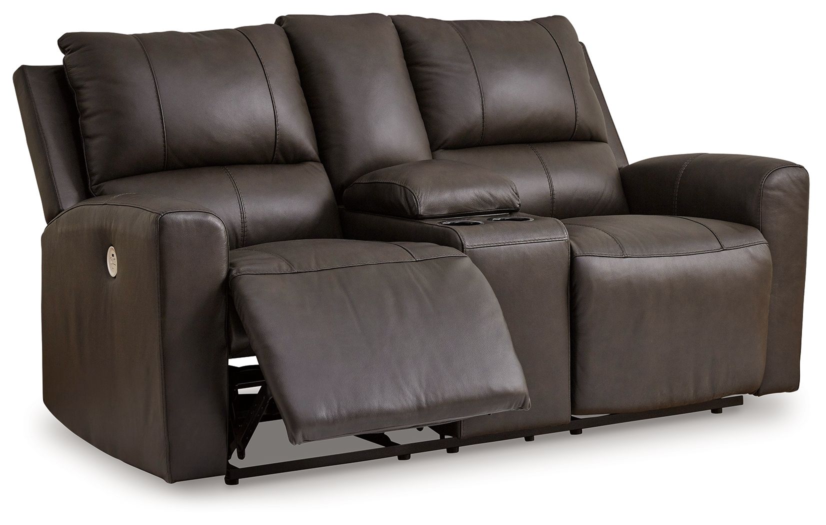 Ashley Furniture Boxmere - 2 Pc. - Power Reclining Sofa, Power Reclining Loveseat With Console - Storm - Image 8