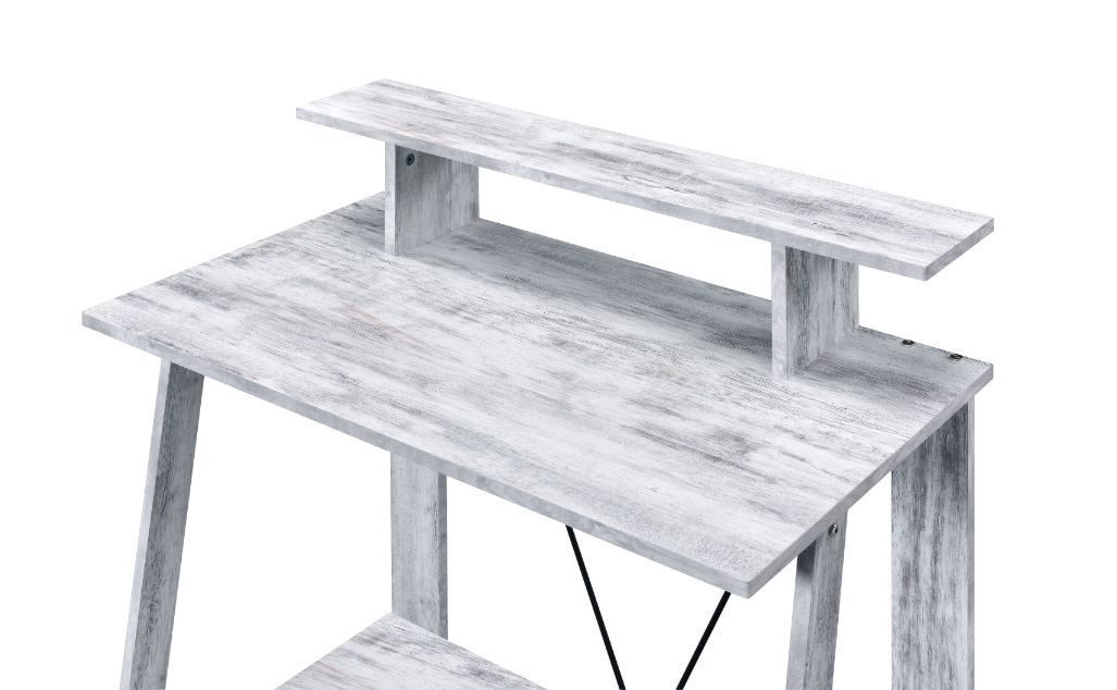 Nypho - Writing Desk - Antique White & Black, white, view 2