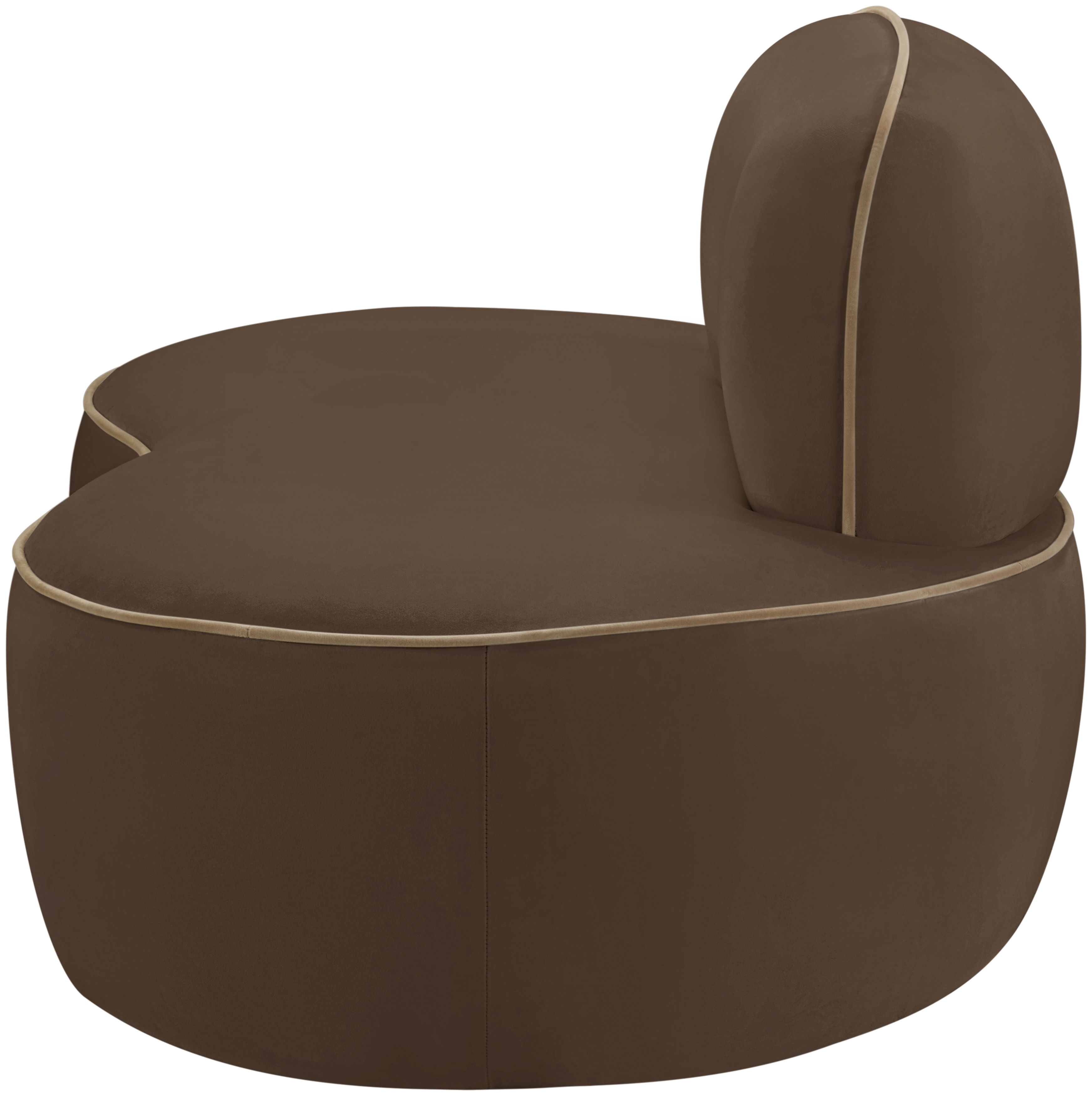 Swerve - Velvet Upholstered Chair - Brown