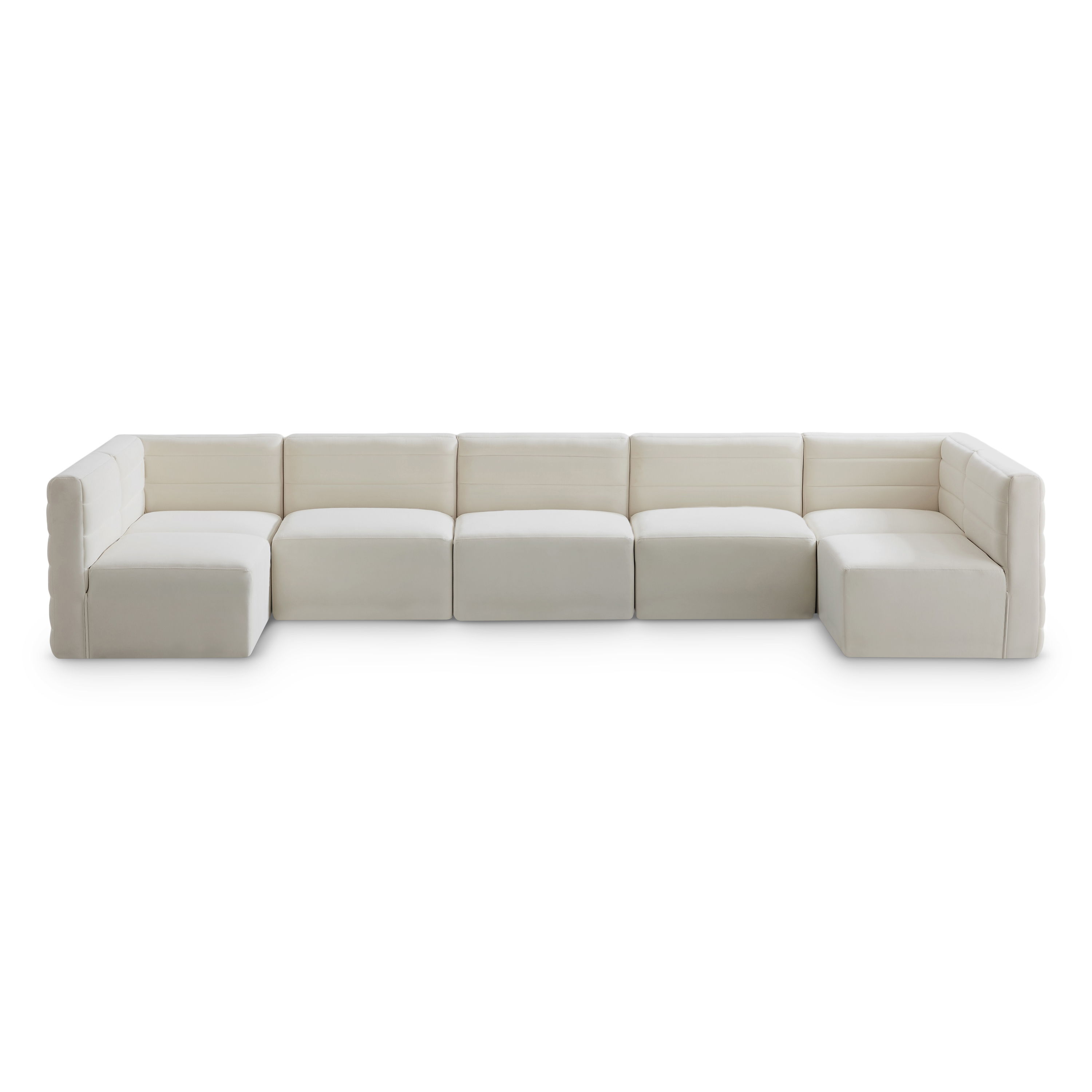 Quincy - 7 Piece Modular U-Shaped Sectional - Cream
