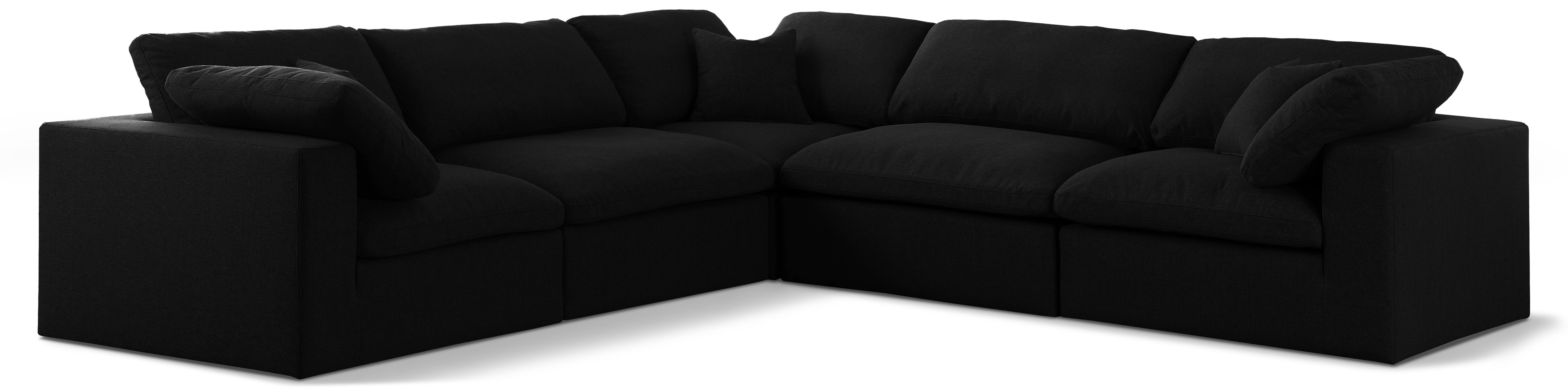 Serene - 5 Piece Modular Corner Sectional - Black